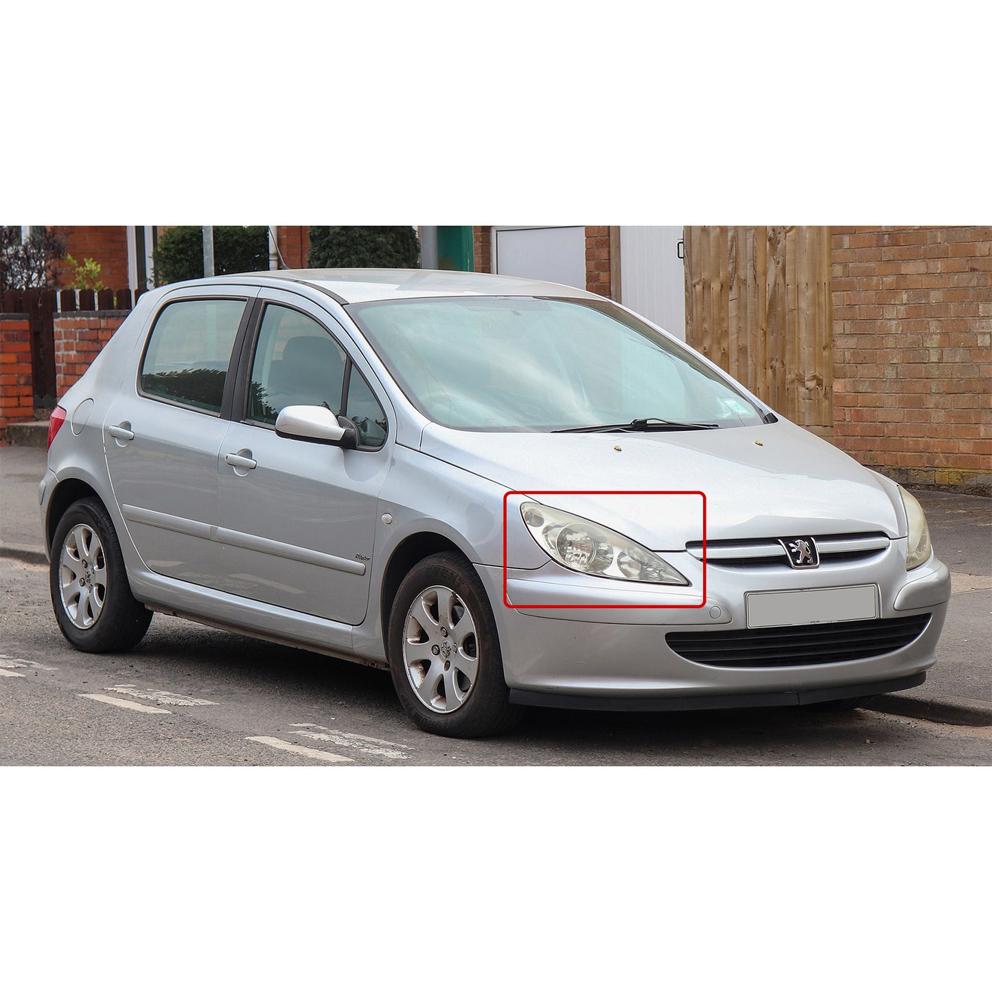 CrazyTheGod 307 2001-2006 Hatchback/Convertible 2D/3D/5D LED Halo Projector Headlight Headlamp Chrome for PEUGEOT RHD