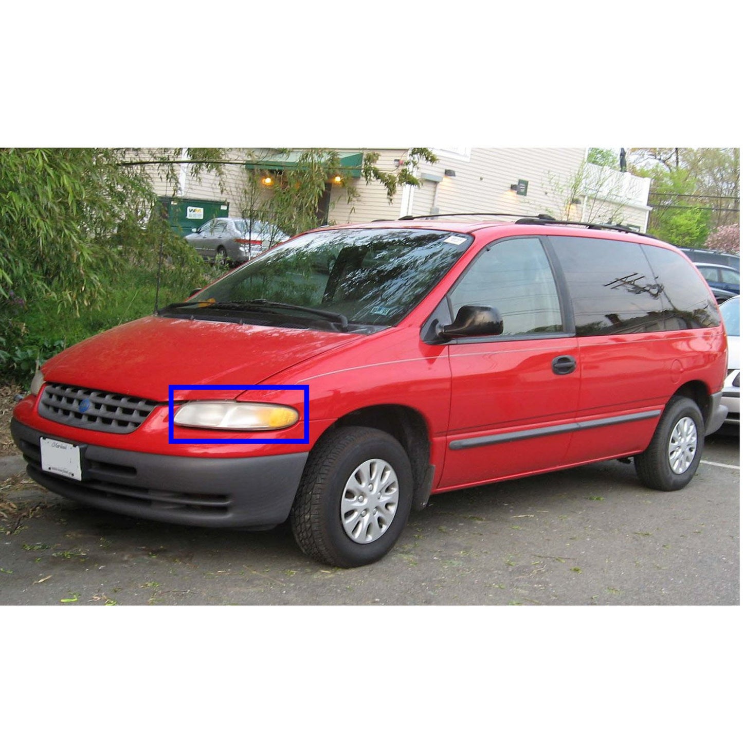 CrazyTheGod Voyager 1996-1999 Minivan 3D/4D Guide LED Angel-Eye Projector Headlight Headlamp Chrome for PLYMOUTH LHD