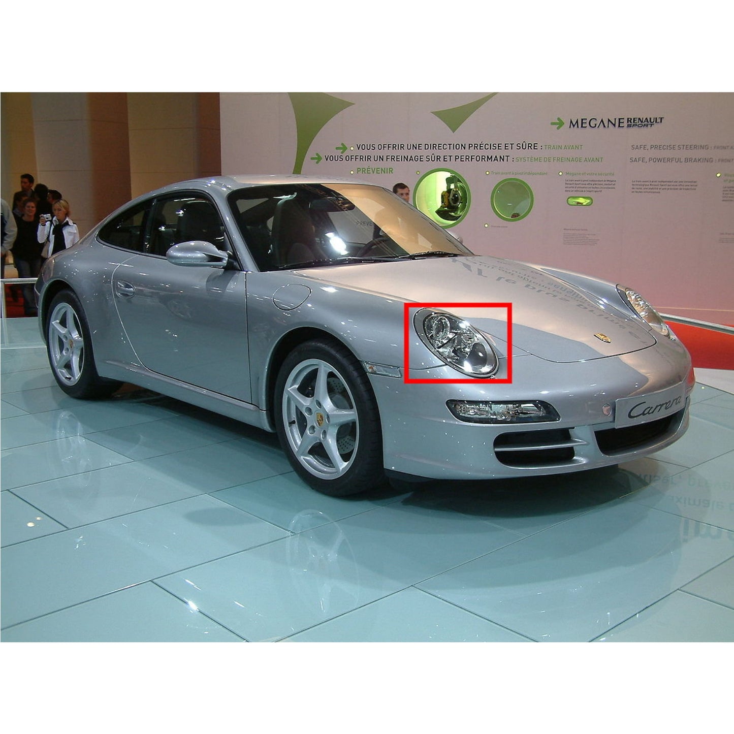 CrazyTheGod CARRERA 911 997 2005-2009 Coupe/Convertible 2D Projector R8Look Đèn pha HID Đèn pha mạ crôm cho PORSCHE RHD