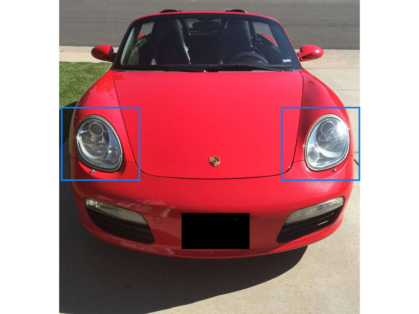 CrazyTheGod BOXSTER 987 Thế hệ thứ hai 2005-2008 TRƯỚC KHI NÂNG CẤP Roadster 2D LED Cotton Halo D2S Bóng đèn pha có chấn lưu Đèn pha màu đen cho PORSCHE RHD