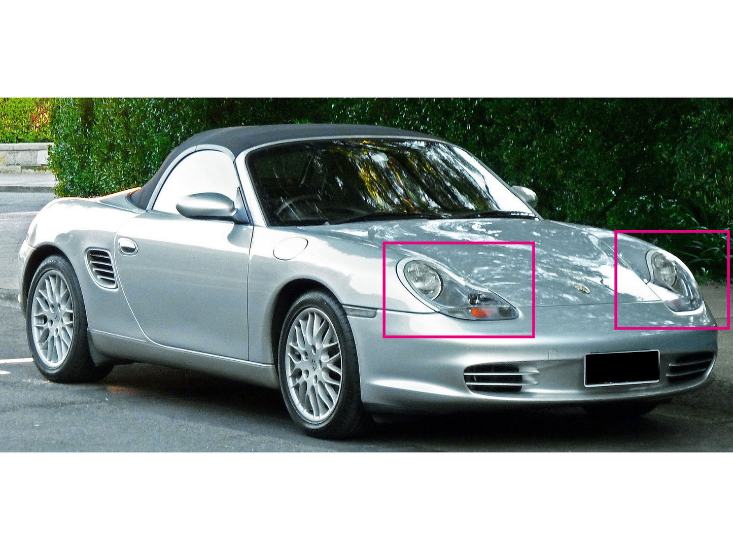 CrazyTheGod BOXSTER 986 Thế hệ đầu tiên 1997-2004 Roadster 2D Projector R8Look Đèn pha Đèn pha màu vàng cho PORSCHE LHD