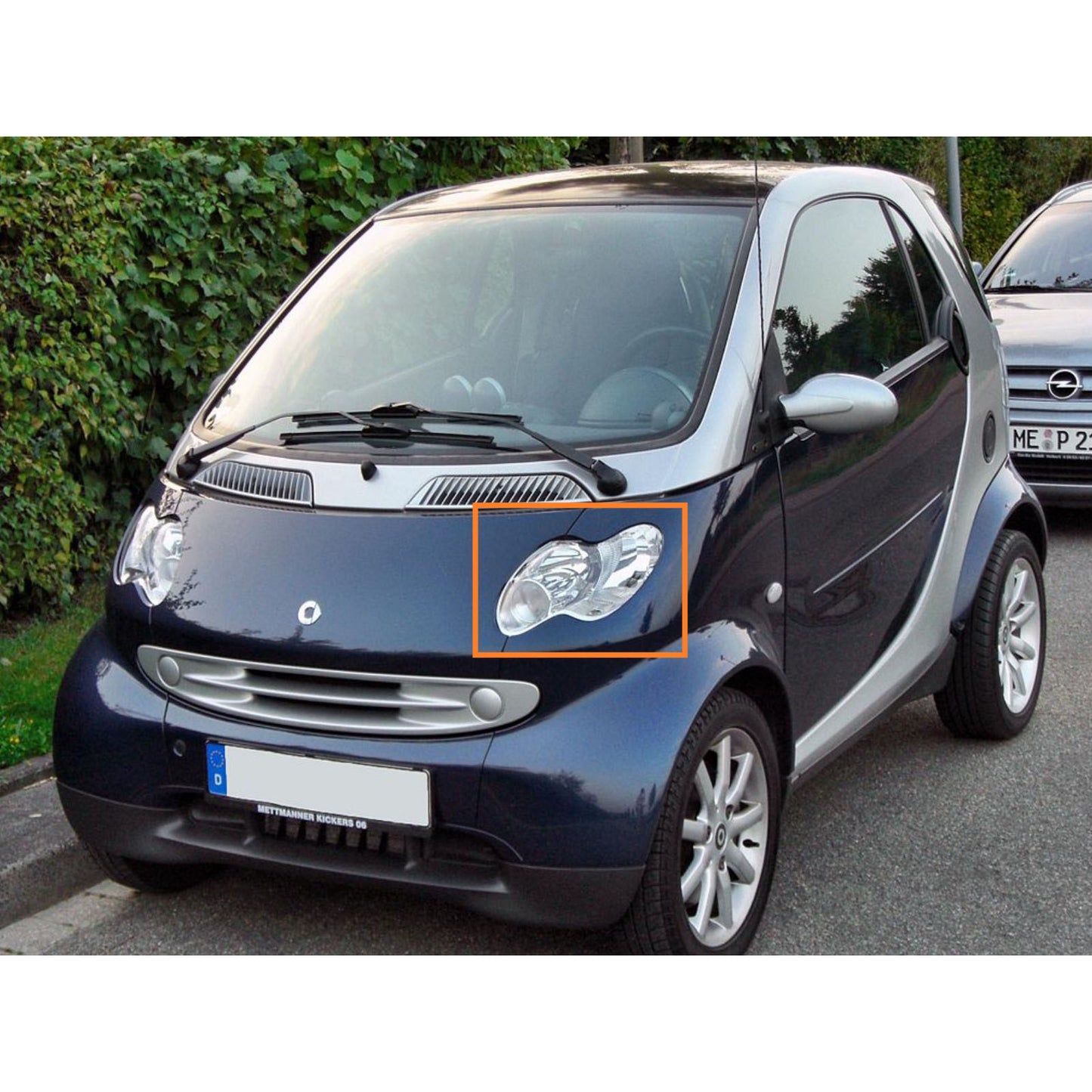 CrazyTheGod fortwo First generation 2004-2006 Facelift Hatchback 3D Clear Headlight Headlamp W/ Motor Chrome V2 for Smart LHD