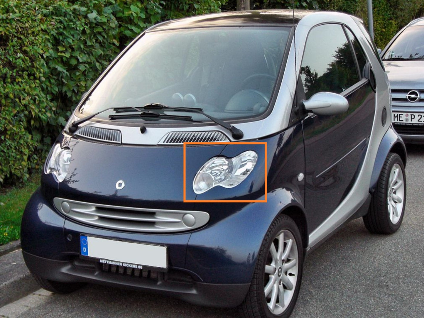 CrazyTheGod fortwo First generation 2004-2006 Facelift Hatchback 3D Clear Headlight Headlamp W/ Motor Chrome for Smart LHD