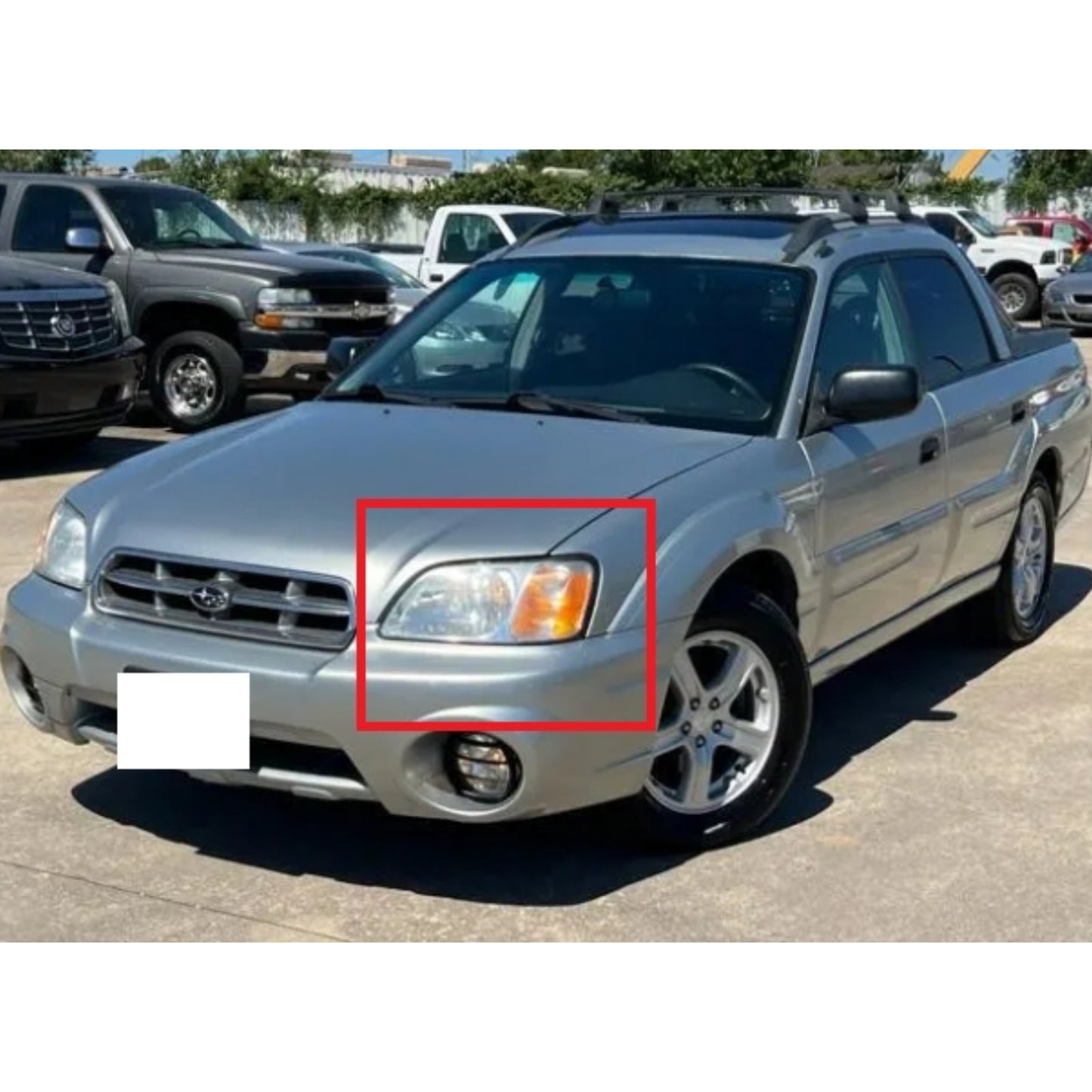 CrazyTheGod Baja 2003-2006 Truck LED Headlight Headlamp Chrome EU for SUBARU LHD