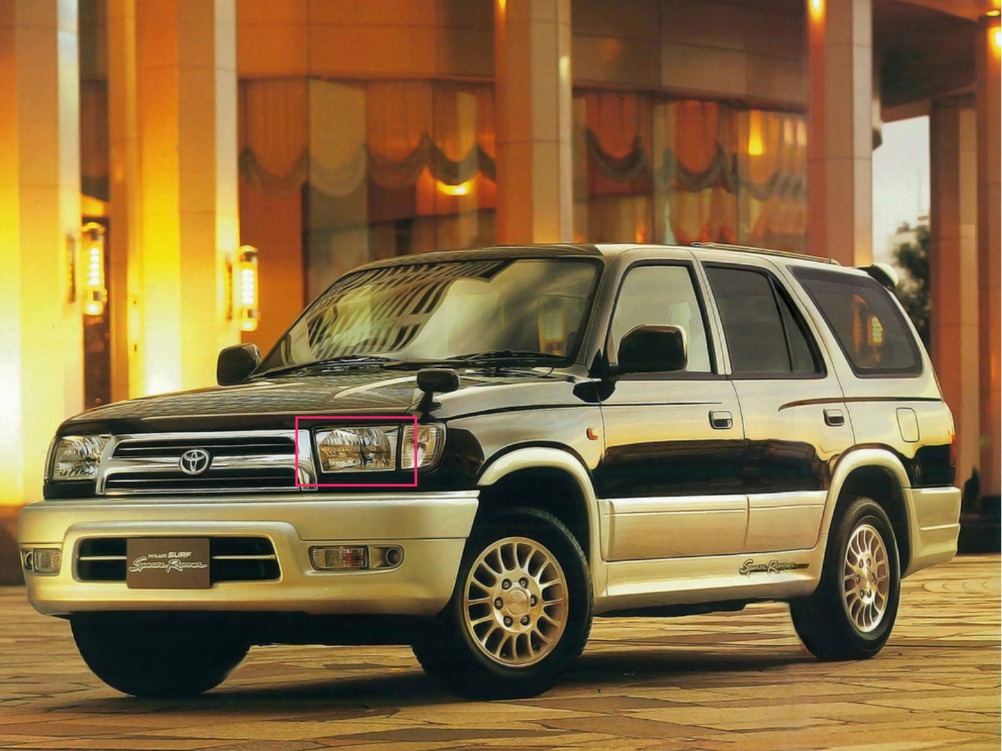 CrazyTheGod 4Runner N180 Thế hệ thứ ba 1995-2002 SUV 5D Guide LED Angel-Eye Projector HID Đèn pha Đèn pha Chrome V2 cho TOYOTA LHD