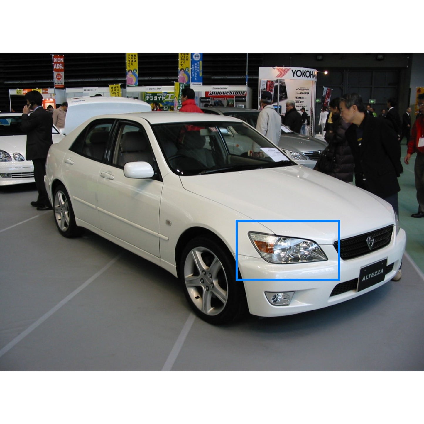 CrazyTheGod Altezza XE10 First generation 1999-2005 Sedan 4D Guide LED Angel-Eye Projector HID Headlight Headlamp Titanium Black for TOYOTA LHD