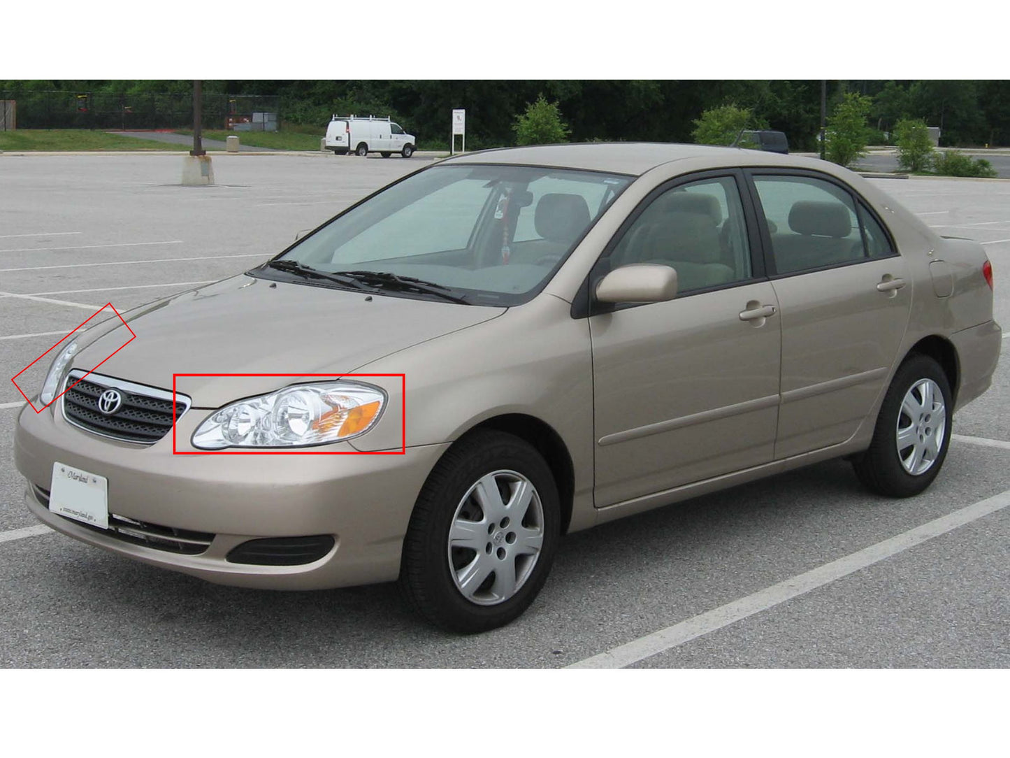 CrazyTheGod Corolla E120 Ninth generation 2003-2008 Sedan 4D Clear HID Headlight Headlamp W/ Motor Chrome US for TOYOTA LHD