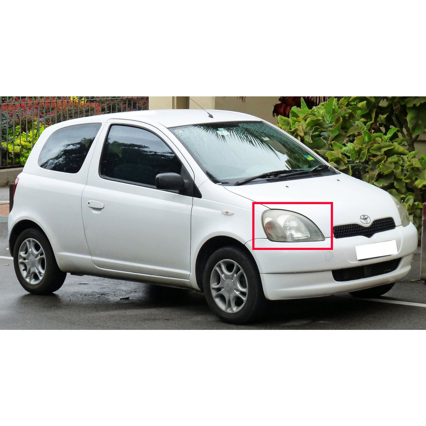 CrazyTheGod Echo XP10 Thế hệ đầu tiên 1999-2003 Hatchback tiền nâng cấp Đèn pha máy chiếu mắt thiên thần 3D/5D Đèn pha mạ crôm cho TOYOTA LHD