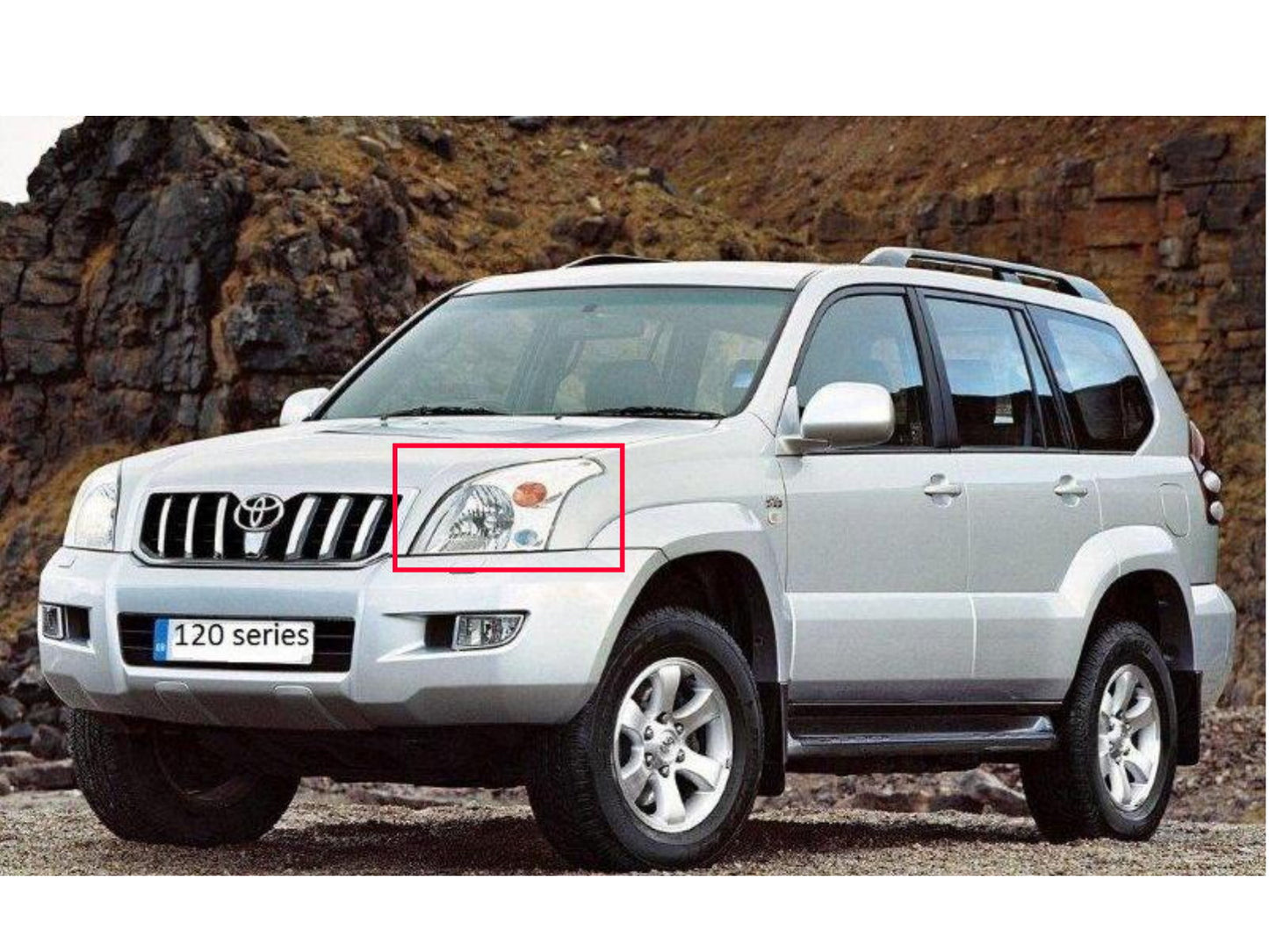 CrazyTheGod LAND CRUISER PRADO FJ120 Third generation 2003-2009 Wagon 3D/5D Angel-Eye Projector R8Look Headlight Headlamp Black for TOYOTA RHD