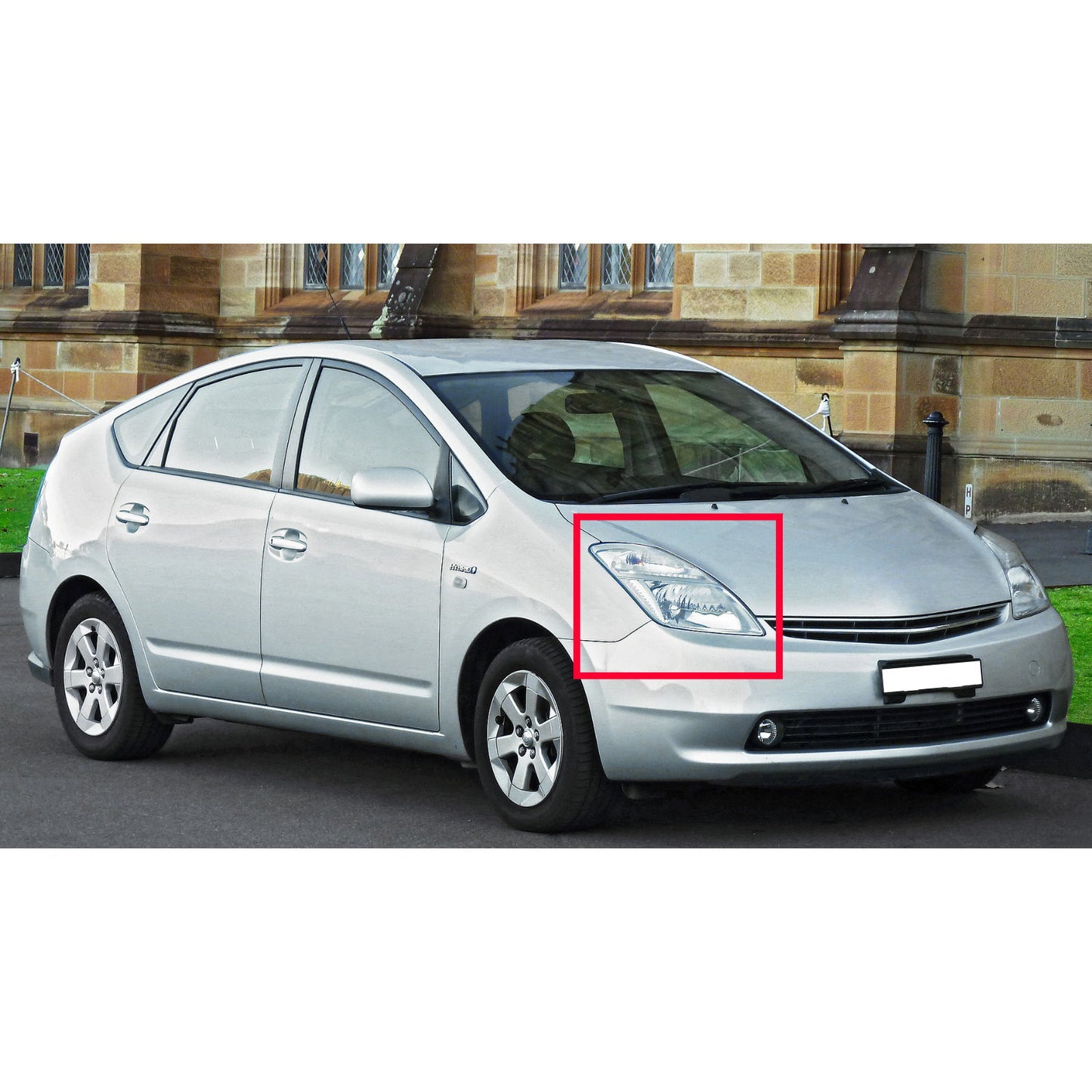 CrazyTheGod PRIUS XW20 Second generation 2006-2009 Hatchback 5D Guide LED Angel-Eye Projector Halogen Headlight Headlamp Chrome for TOYOTA RHD