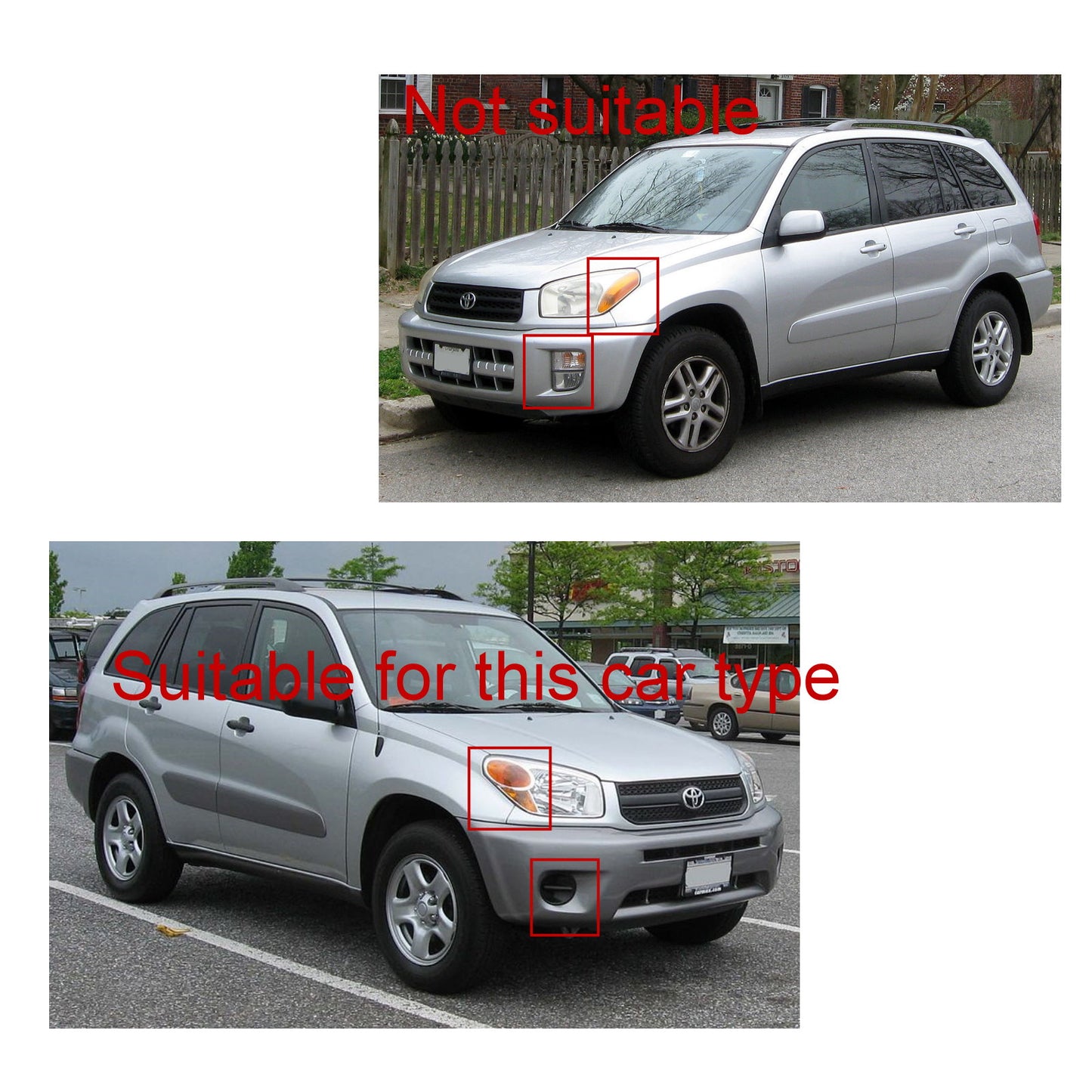 CrazyTheGod RAV4 XA20 Thế hệ thứ hai 2004-2005 Xe SUV Facelift Đèn pha máy chiếu 3D/5D Đèn pha không có động cơ Màu đen cho TOYOTA RHD