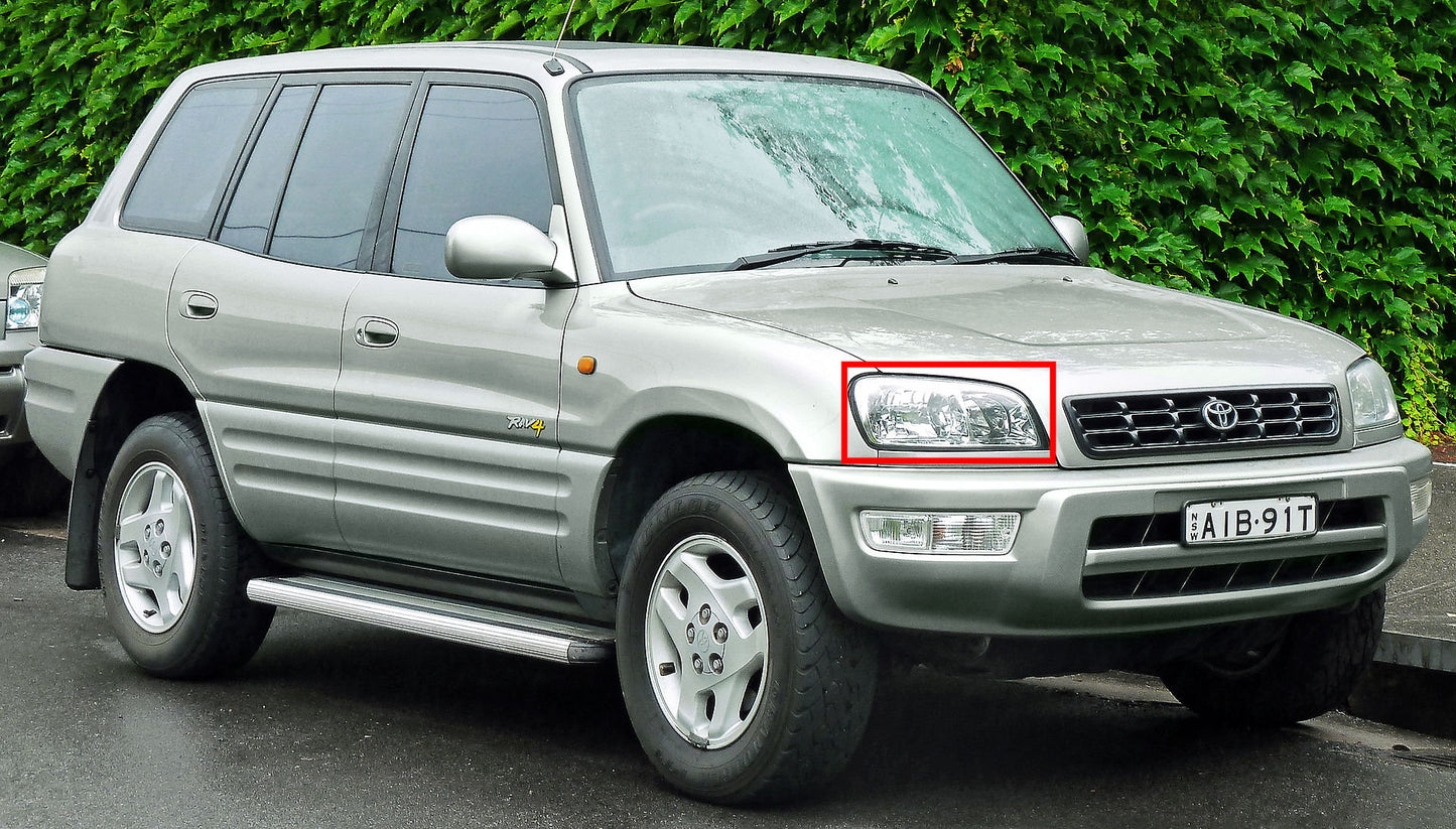 CrazyTheGod RAV4 EV XA10 FACELIFTED 1998-2000 Đèn pha thủy tinh máy chiếu CCFL 9004 Chrome cho TOYOTA LHD