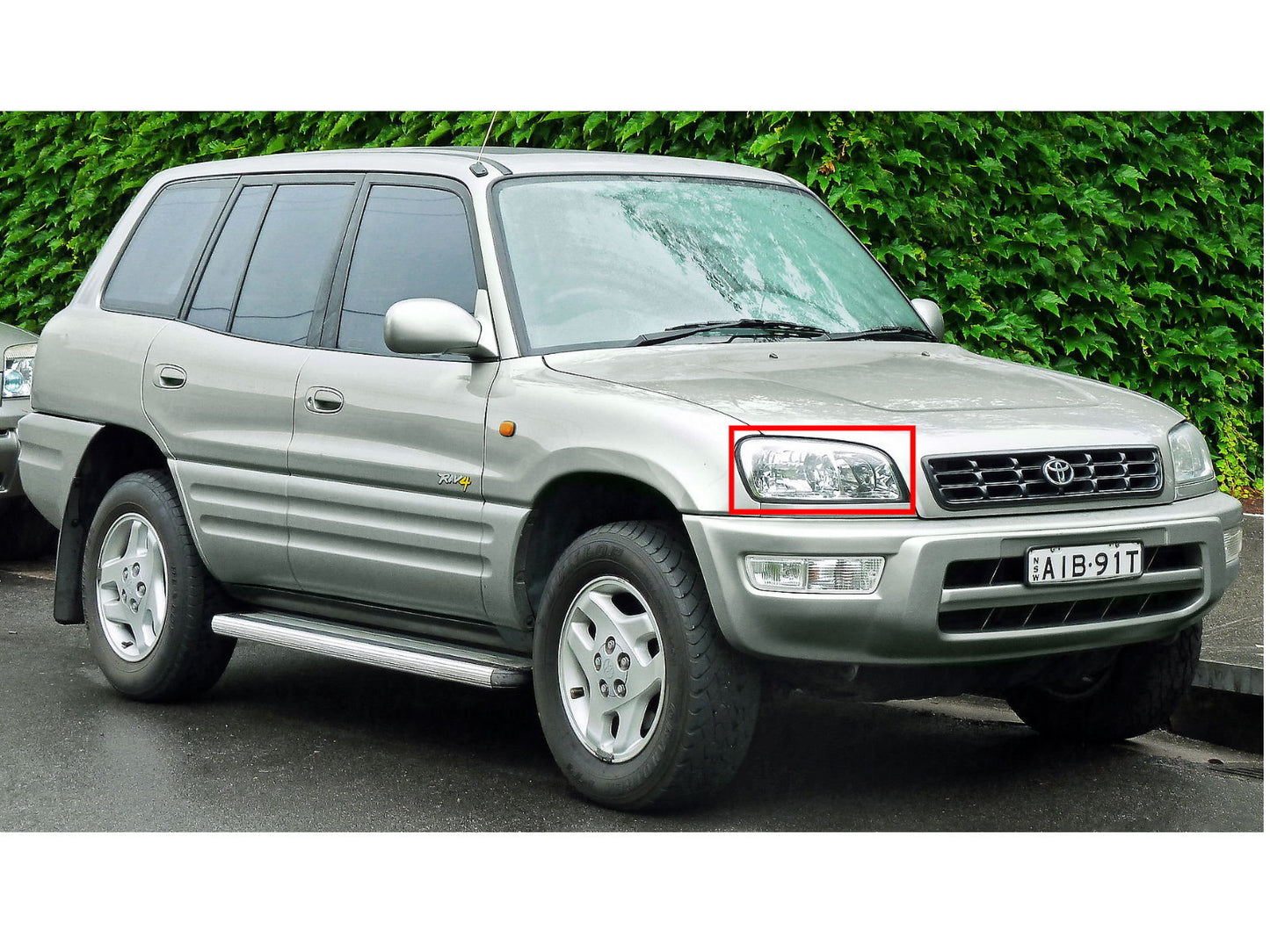 CrazyTheGod RAV4 XA10 thế hệ đầu tiên 1998-2000 FACELIFT Wagon 3D/5D CCFL Projector Glass Headlight Đèn pha mạ crôm V1 cho TOYOTA LHD