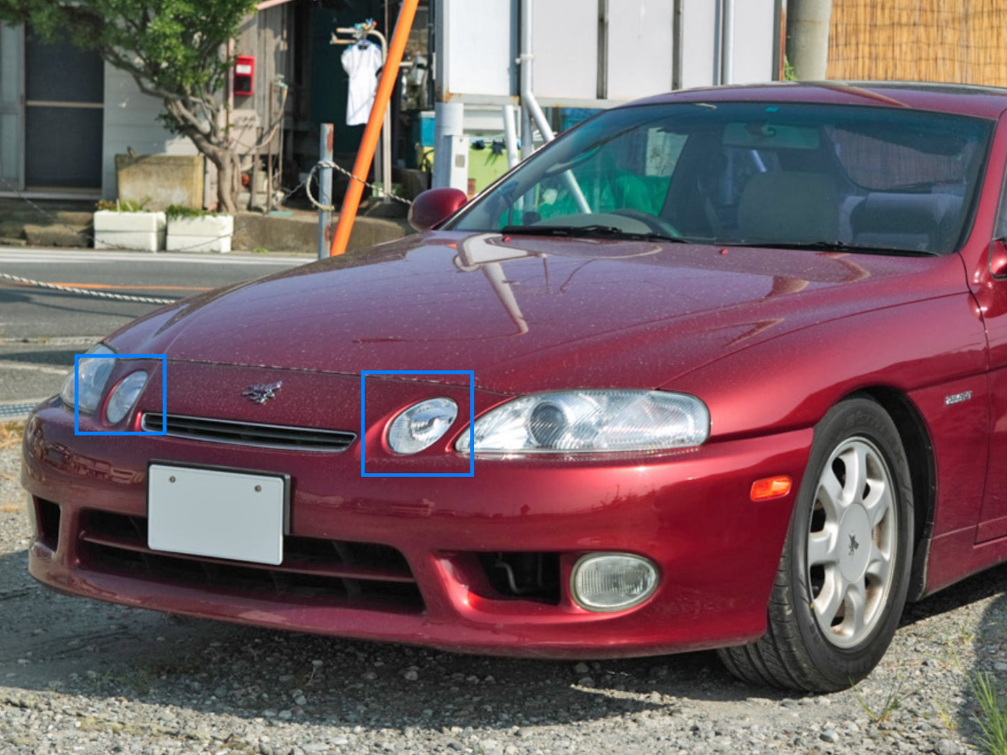 CrazyTheGod SOARER Z30 1992-2000 Coupe 2D Cotton Halo Projector Headlight Headlamp Black for TOYOTA