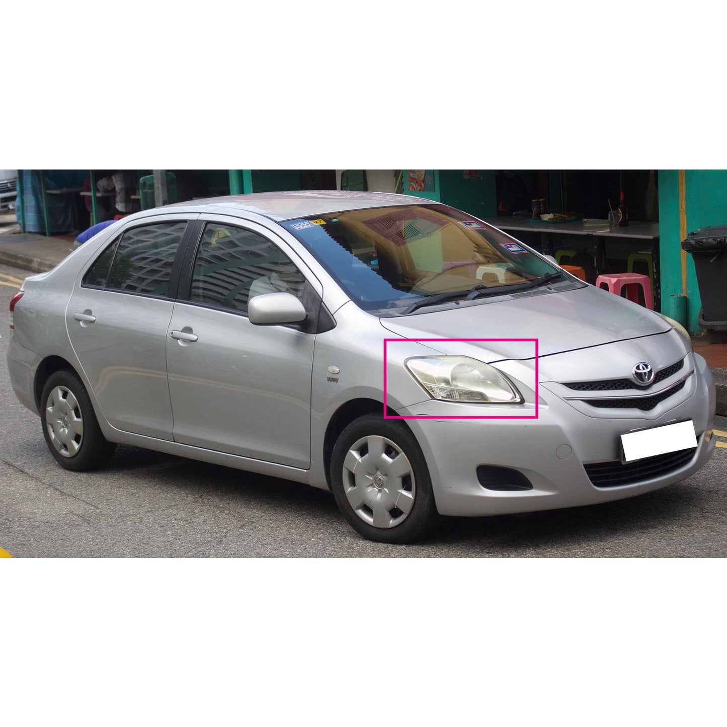 CrazyTheGod VIOS XP90 thế hệ thứ hai 2009-2013 Sedan nâng cấp 4D Đèn pha trong suốt Đèn pha mạ crôm cho TOYOTA LHD