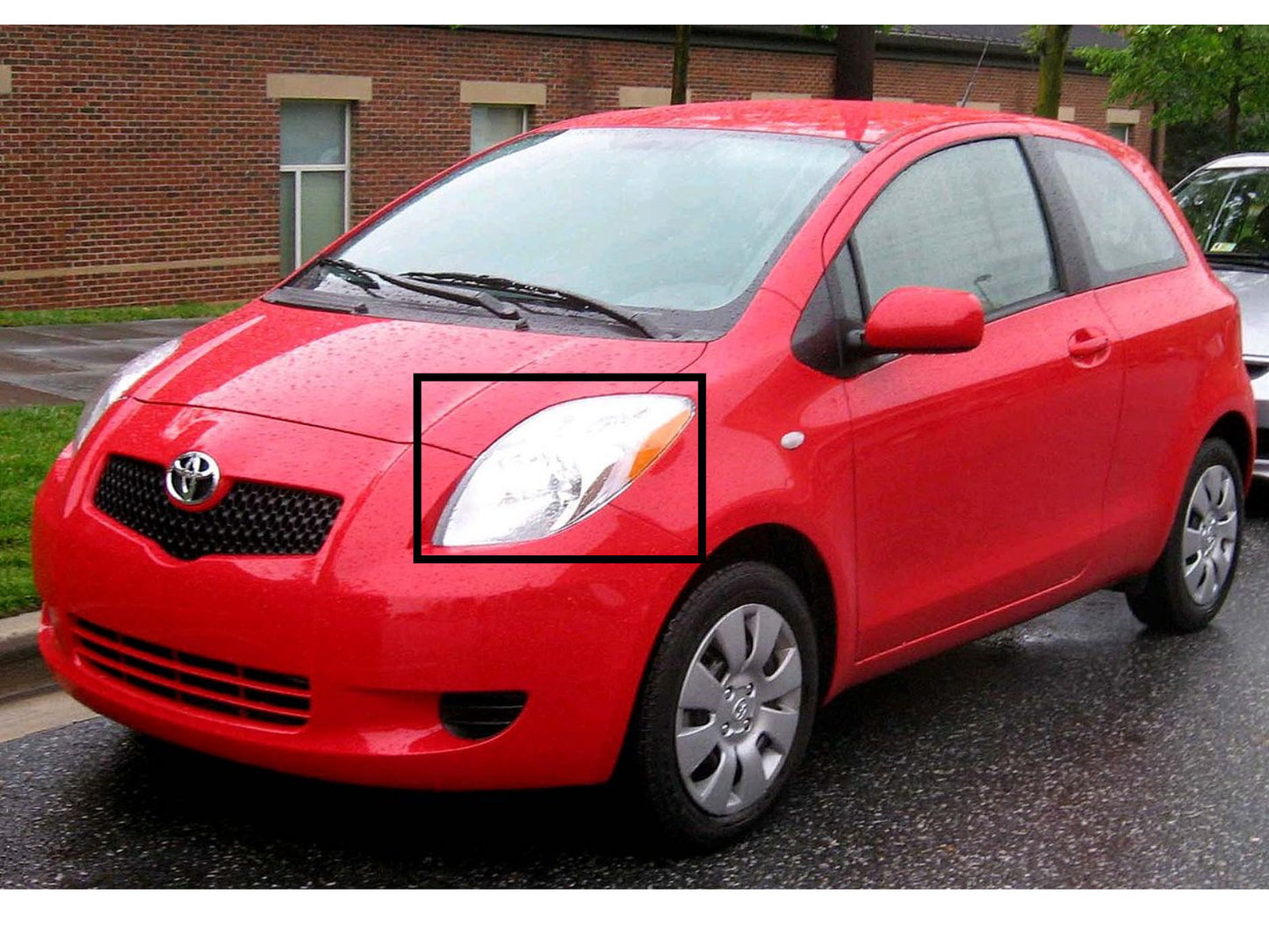 CrazyTheGod Yaris XP90 Thế hệ thứ hai 2005-2008 Hatchback tiền nâng cấp Đèn pha máy chiếu mắt thiên thần 3D/5D Đèn pha màu đen cho TOYOTA RHD