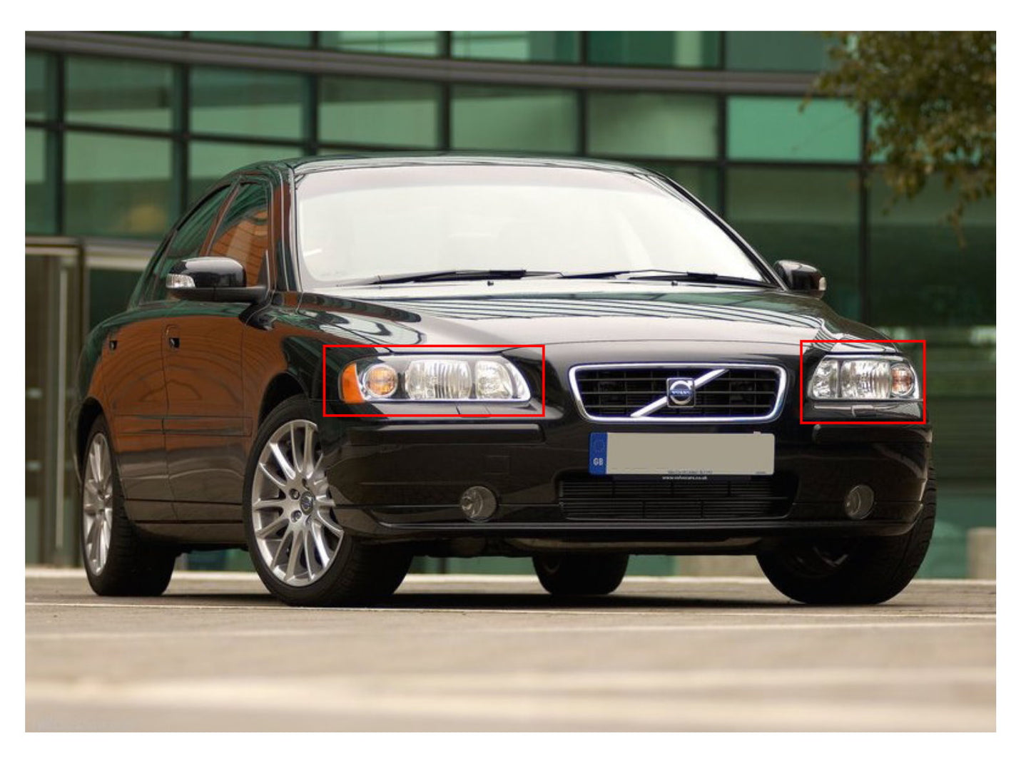 CrazyTheGod S60 thế hệ đầu tiên 2004-2009 Sedan 4D COB Đèn pha Projector Đèn pha màu đen cho VOLVO LHD