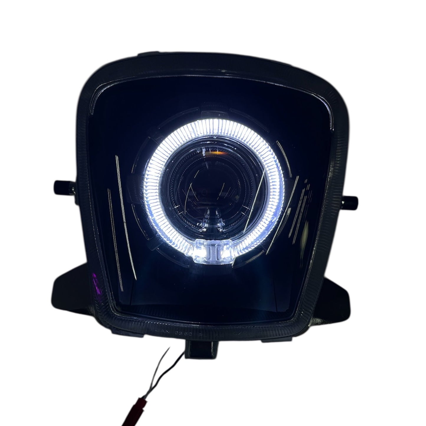 CrazyTheGod NEW CUXI 115 2018-Present Guide LED Angel-Eye Projector Headlight Headlamp Black for YAMAHA
