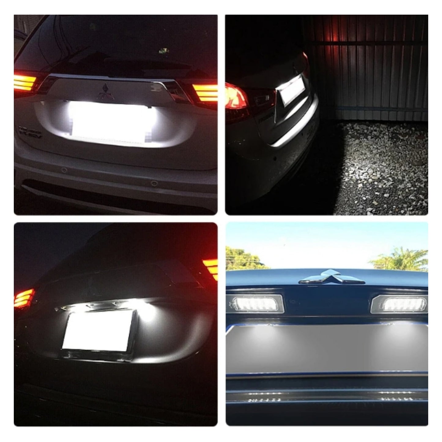 CrazyTheGod Outlander 2018-2020 LED License Lamp Chrome for Mitsubishi