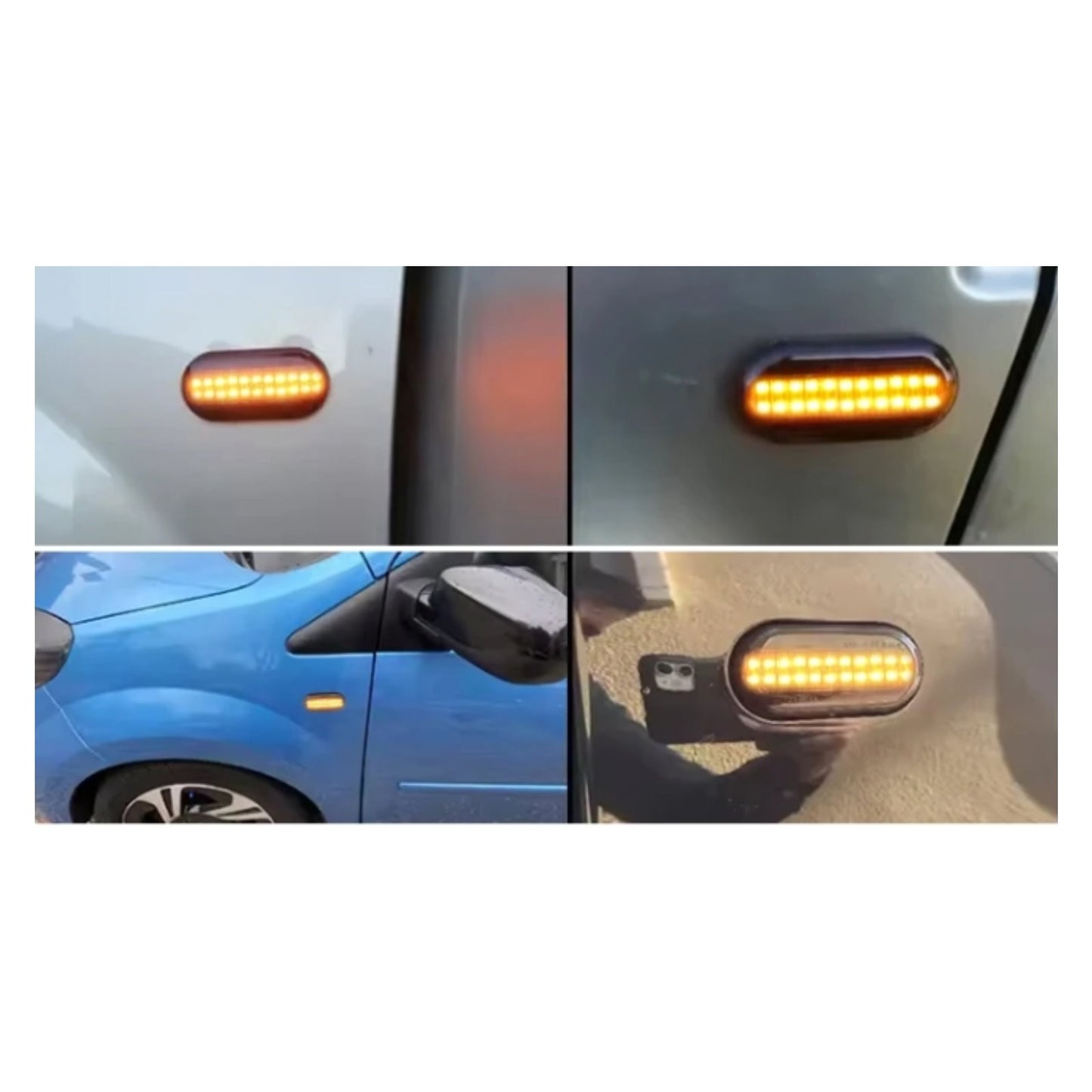CrazyTheGod 19 II Chamade (L53_) LED Side Fender Marker Light Lamp Smoke for RENAULT