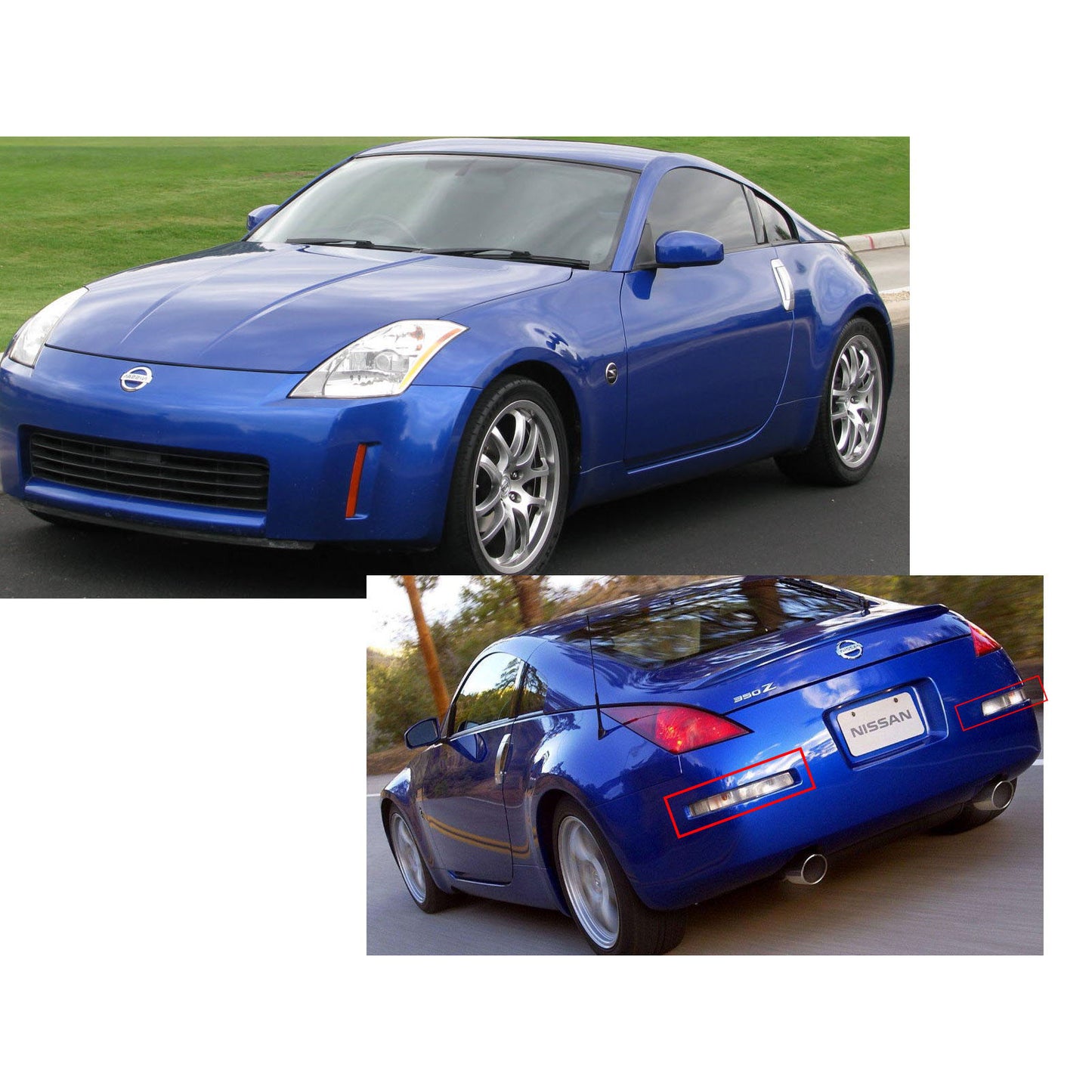 CrazyTheGod 350Z FAIRLADY Z Z33 Fifth generation 2003-2009 Coupe/Convertible 2D LED Dynamic Turn signal Rear Bumper Brake Light Lamp Clear for NISSAN