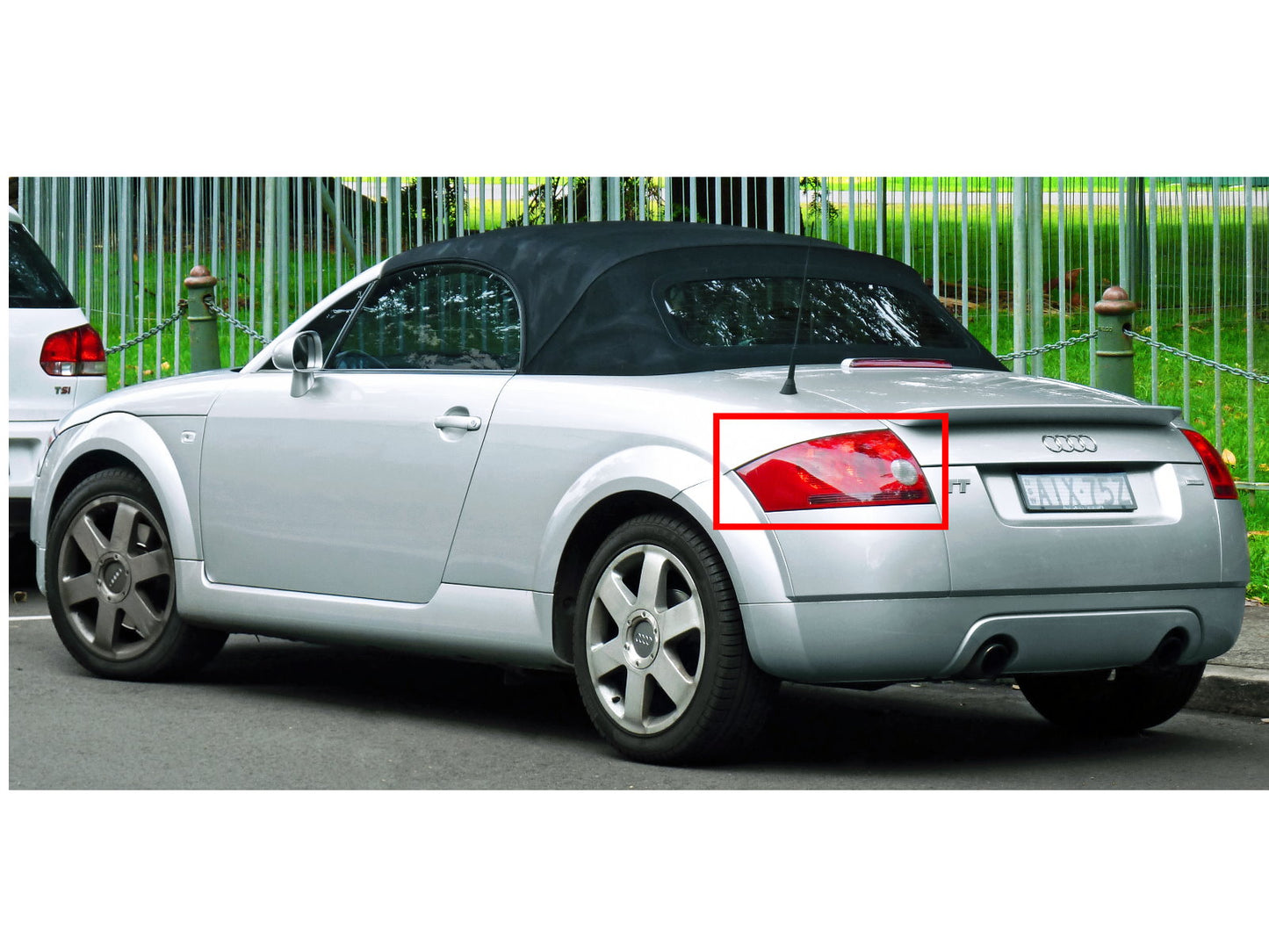 CrazyTheGod TT 8N thế hệ đầu tiên 1998-2006 Coupe/Convertible 2D Đèn hậu trong suốt mạ crôm cho AUDI LHD