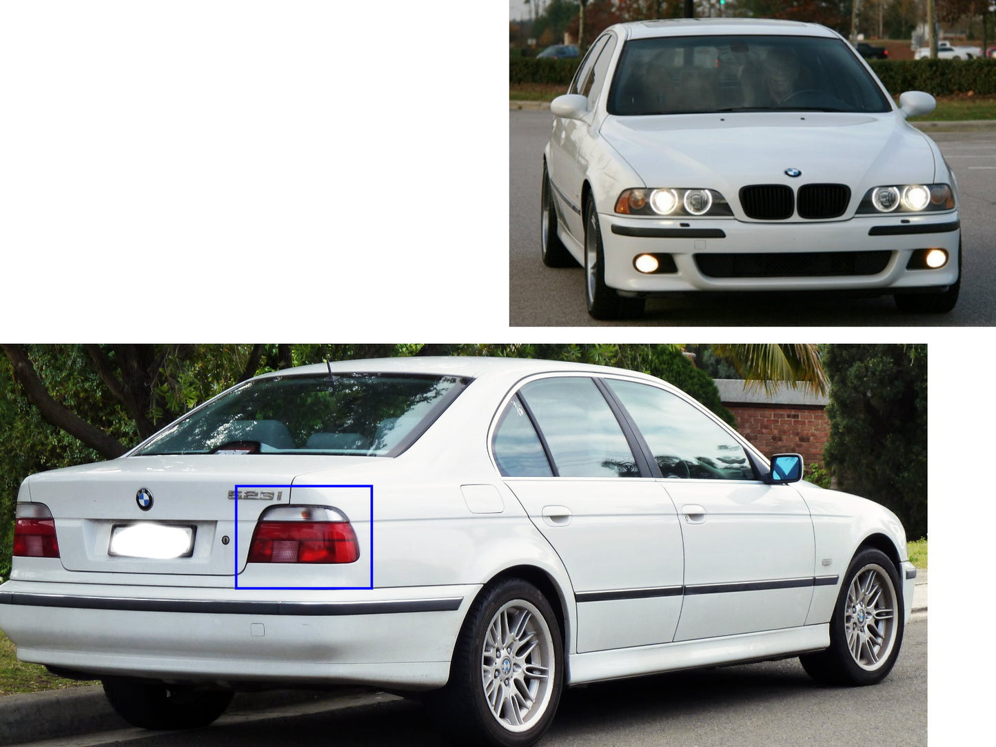CrazyTheGod E39 PRE-FACELIFT 5-SERIES SEDAN 1995-2000 LED Tail Rear Light Lamp V1 RED/CLEAR for BMW
