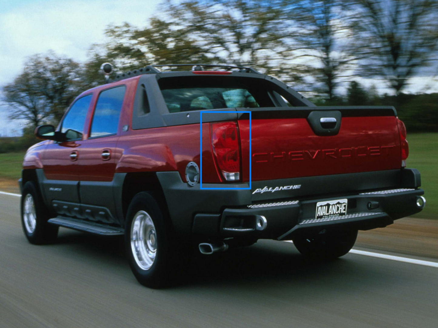CrazyTheGod Avalanche Thế hệ đầu tiên 2002-2006 Xe bán tải/Ute/Bakkie Đèn hậu LED 4D màu đỏ/khói cho CHEVROLET CHEVY