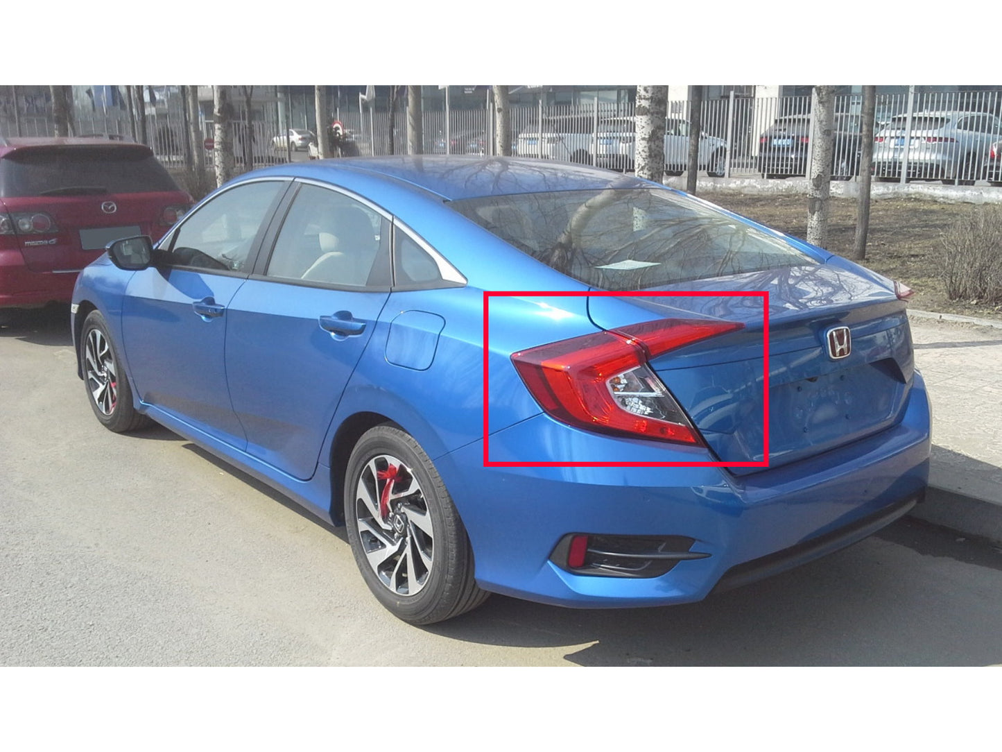 CrazyTheGod CIVIC Tenth generation 2016-present Sedan 4D LED Tail Rear Light Red/Smoke for HONDA