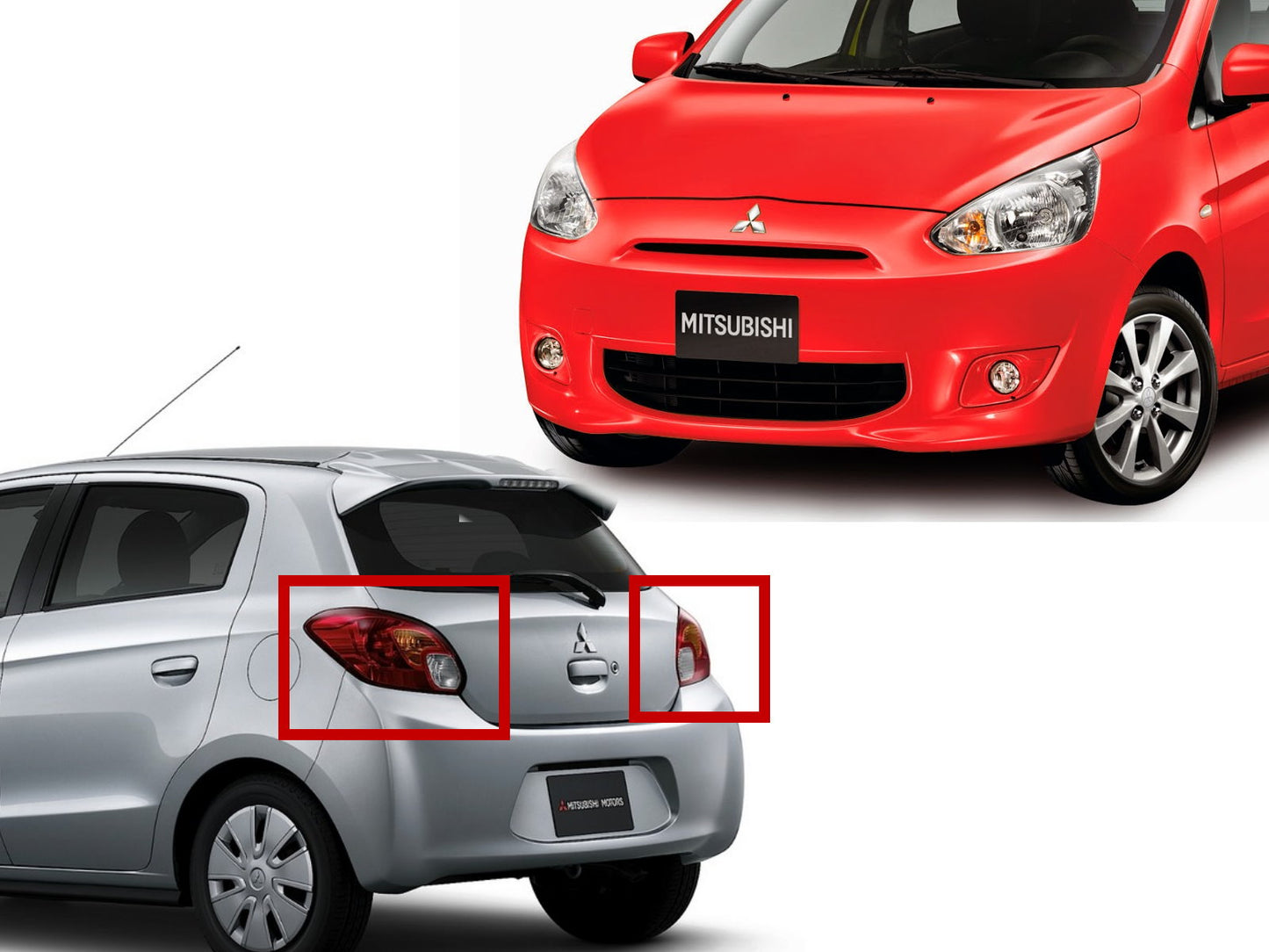 CrazyTheGod SPACE STAR 2012-2014 LED BAR Tail Rear Light Lamp HATCHBACK KEYLESS SMOKE for MITSUBISHI