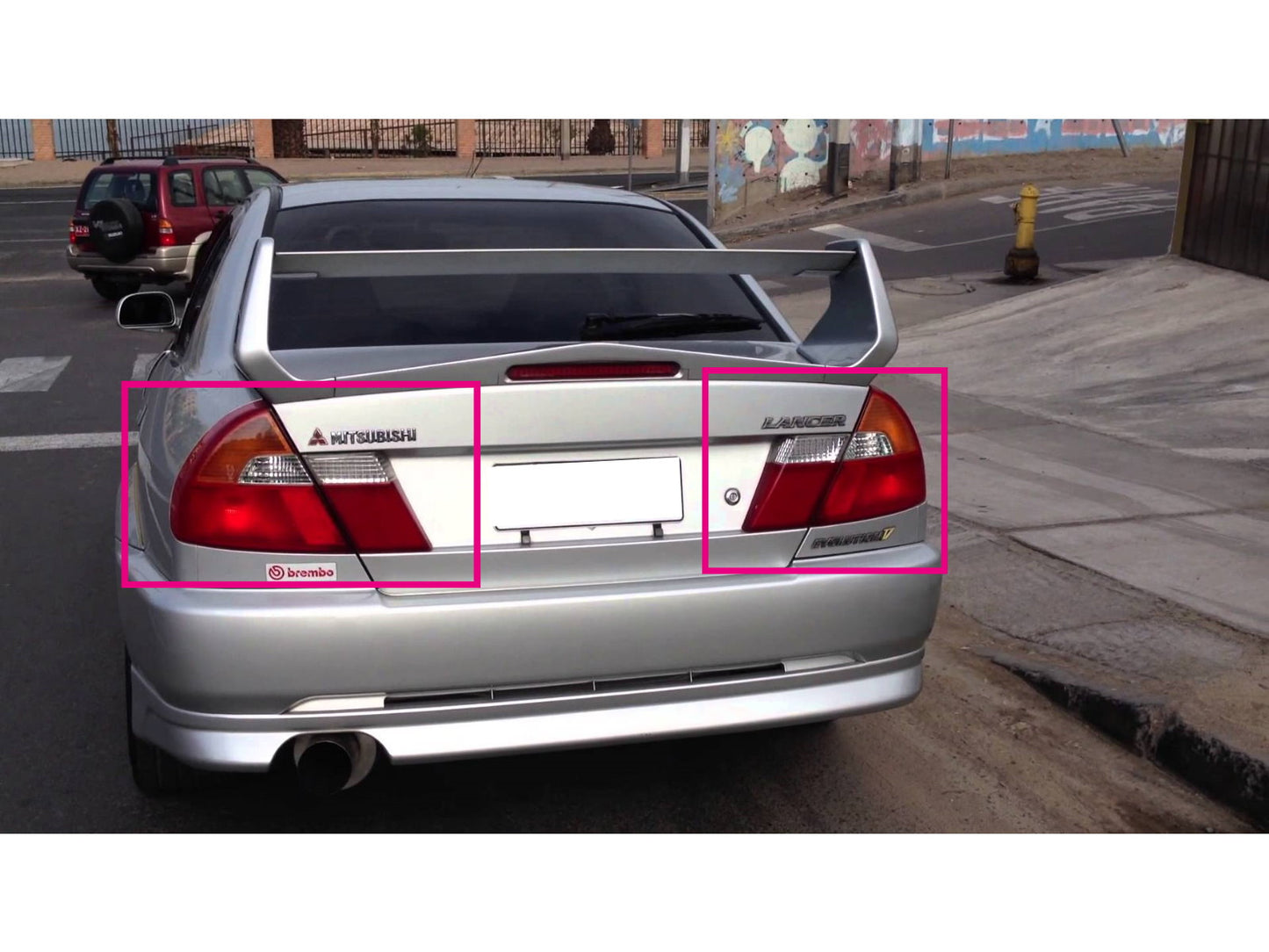 ไฟท้ายแบบใส CrazyTheGod MIRAGE 1998-2001 Sedan 4D สีแดง สำหรับ Mitsubishi