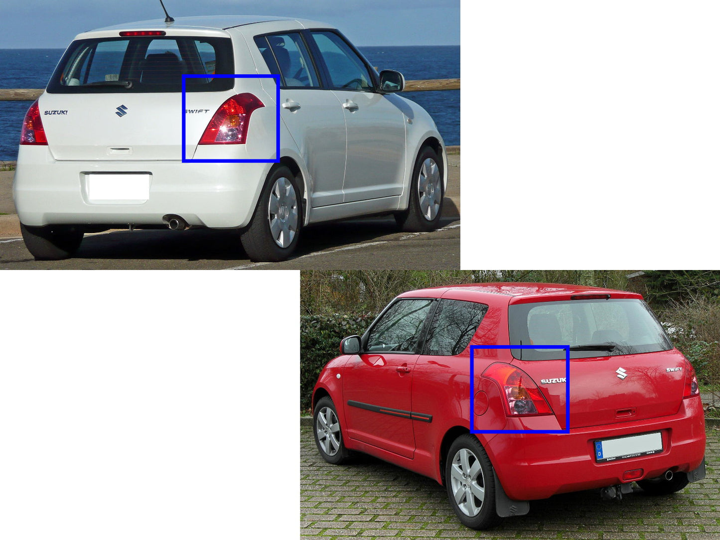 CrazyTheGod Swift ZA11S/ZC71S/ZC11S/ZD11S/ZC21S/ZD21S/ZC31S Second generation 2008-2010 FACELIFT Hatchback 3D/5D LED Tail Rear Light Chrome V4 for SUZUKI