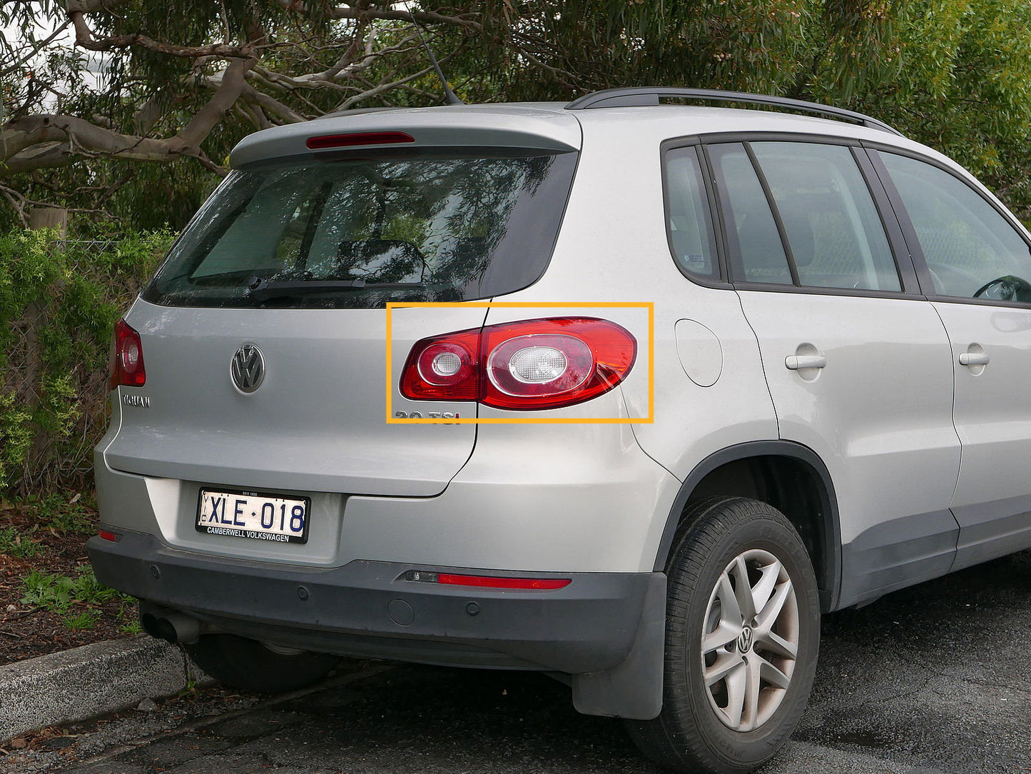 CrazyTheGod TIGUAN thế hệ đầu tiên 2009-2011 SUV trước khi nâng cấp 5D Đèn hậu trong suốt màu đỏ cho VW Volkswagen