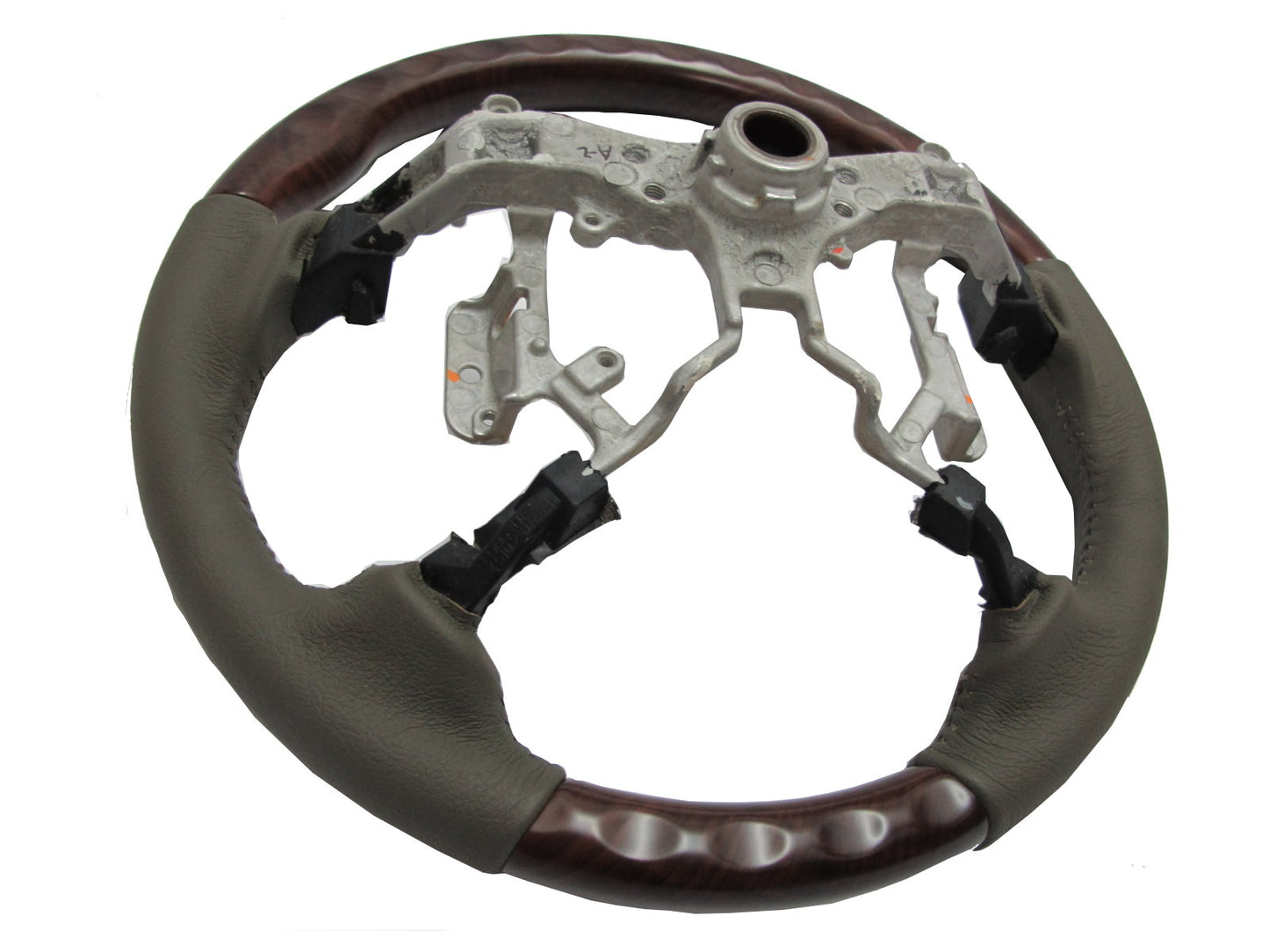 CrazyTheGod AURION XV40 2006-2011 พวงมาลัยหนัง OE สีน้ำตาล ไม้ สีเบจ สำหรับรถโตโยต้า