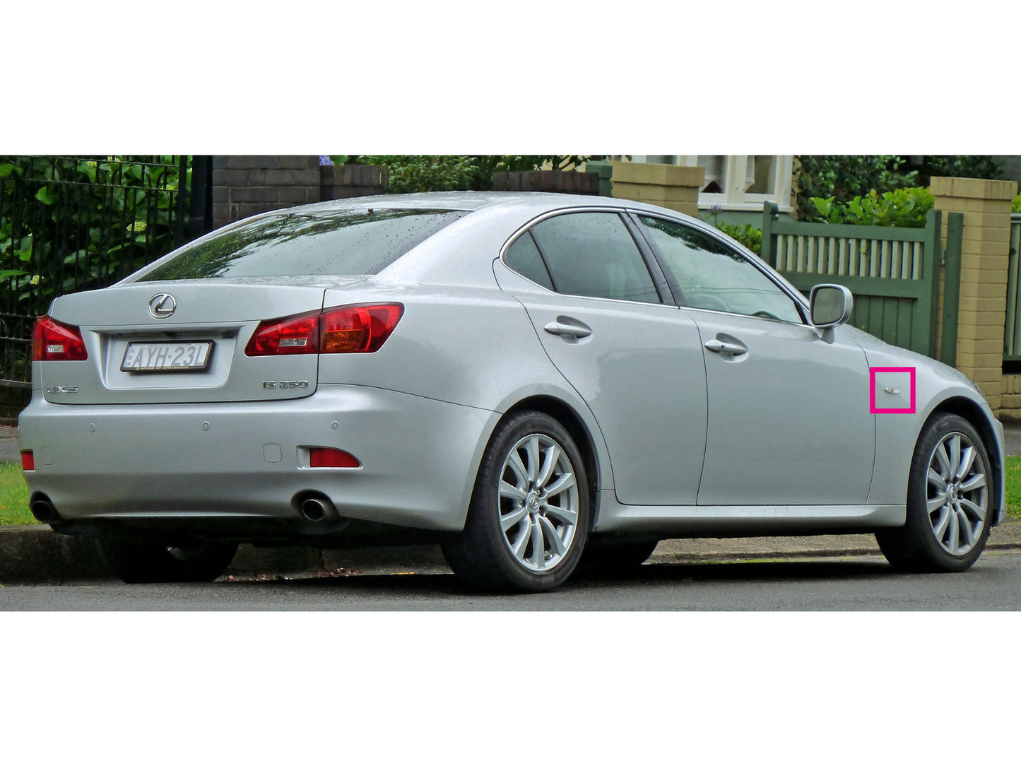 CrazyTheGod IS IS250/IS350 XE20 รุ่นที่ 2 2006-2013 Sedan 4D ไฟเครื่องหมายบังโคลนด้านข้างแบบใสสำหรับ LEXUS