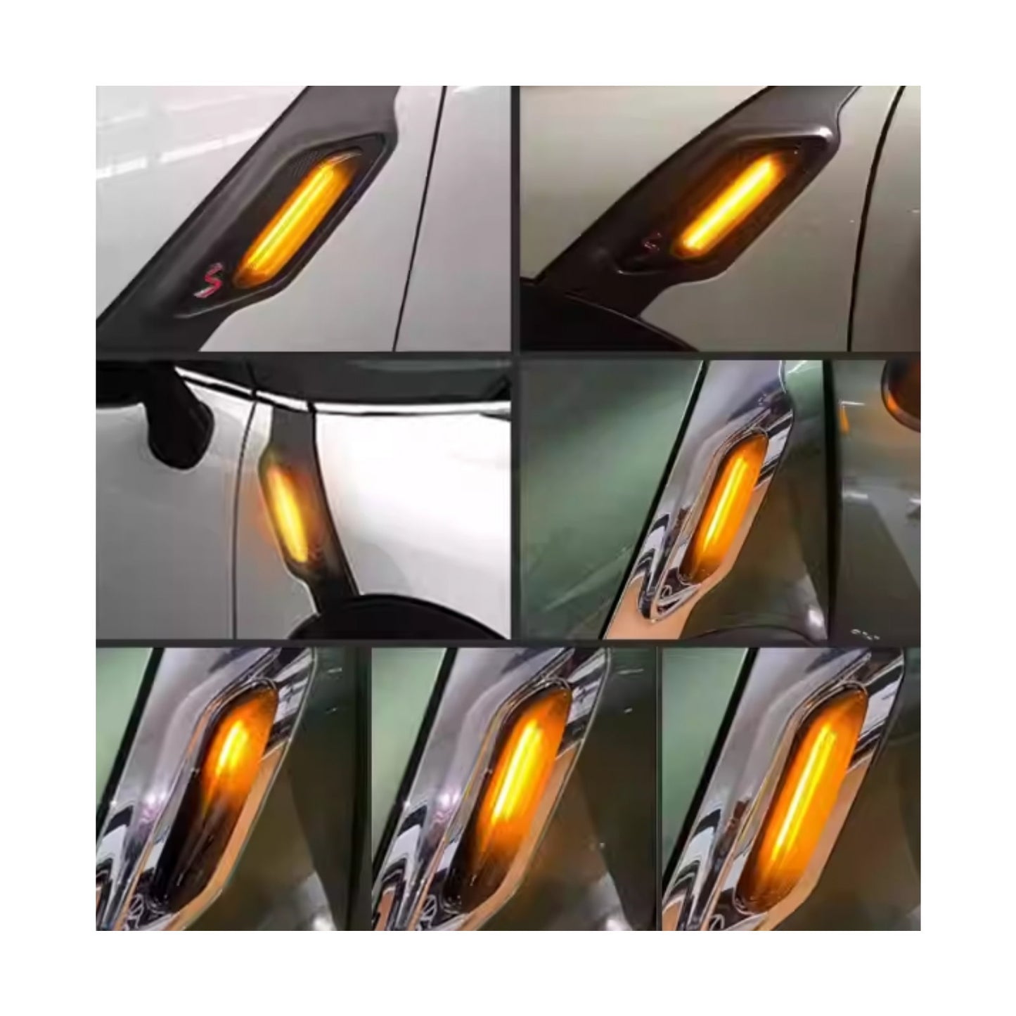 CrazyTheGod Paceman R61 2012-2017 LED Dynamic Turn signal Side Marker Light Lamp Smoke for MINI