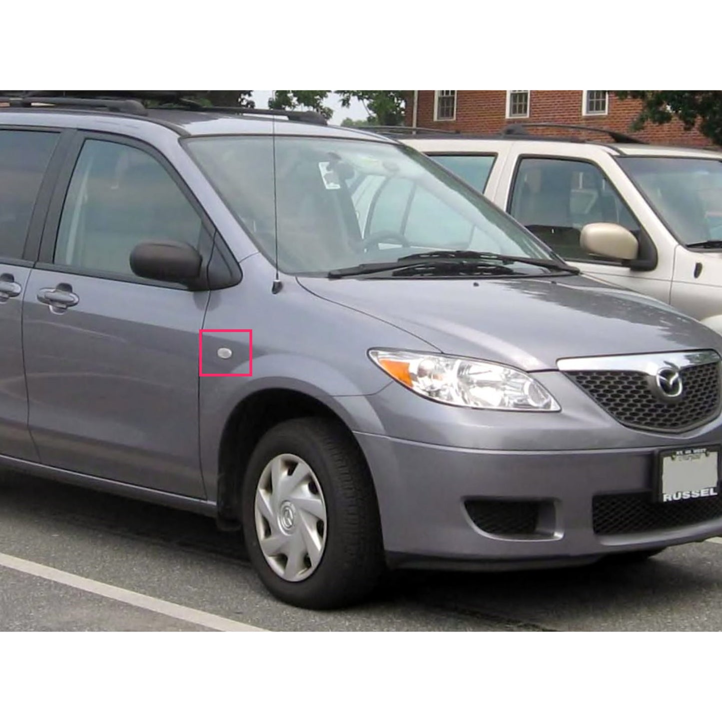 CrazyTheGod MPV LW เจนเนอเรชั่นที่ 2 2000-2006 VAN 5D LED ไฟเลี้ยวแบบไดนามิกด้านข้างสำหรับ MAZDA สีดำ