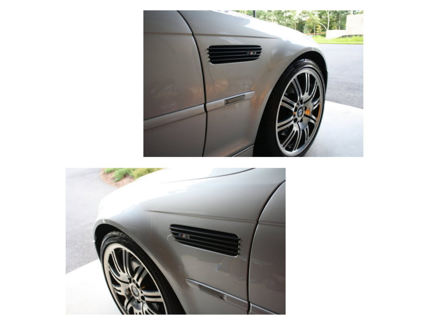 CrazyTheGod 3-Series E30/E36/E46/E90/E91/E92/E93 1982-2013 Sedan/Wagon/Coupe/Convertible 2D/4D/5D Fender Vent Grille Black for BMW