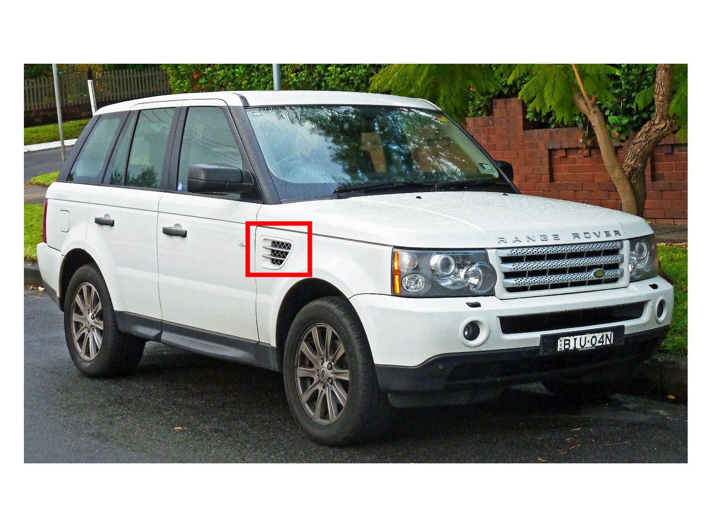 CrazyTheGod Range Rover L320 2006-2009 Sport Supercharged Honeycomb Mesh ช่องระบายอากาศด้านข้างบังโคลน GR/SL สำหรับ Land Rover