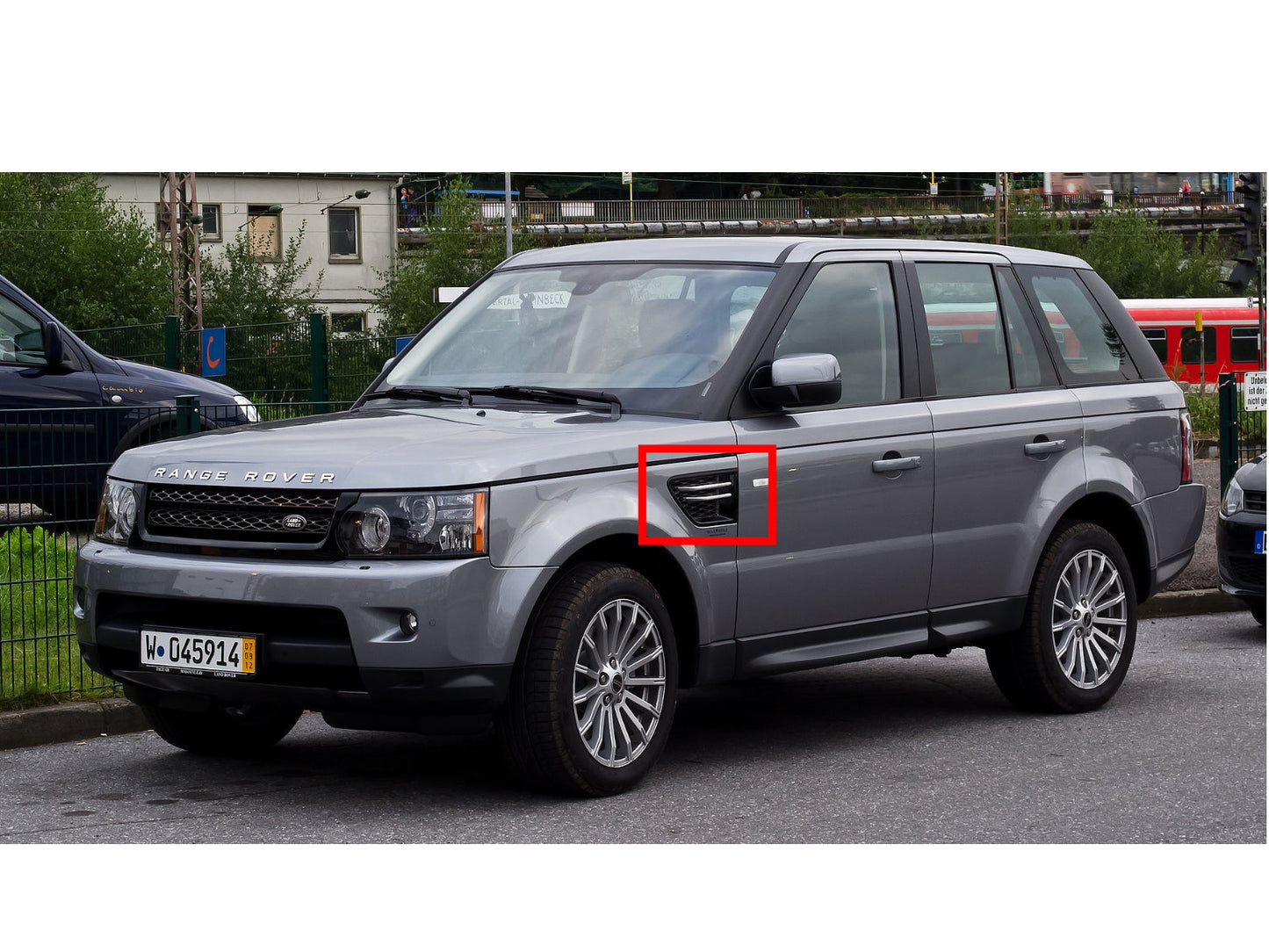 CrazyTheGod Range Rover L320 2010-2013 Sport Honeycomb Mesh ช่องระบายอากาศด้านข้างบังโคลน CH/SL สำหรับ Land Rover