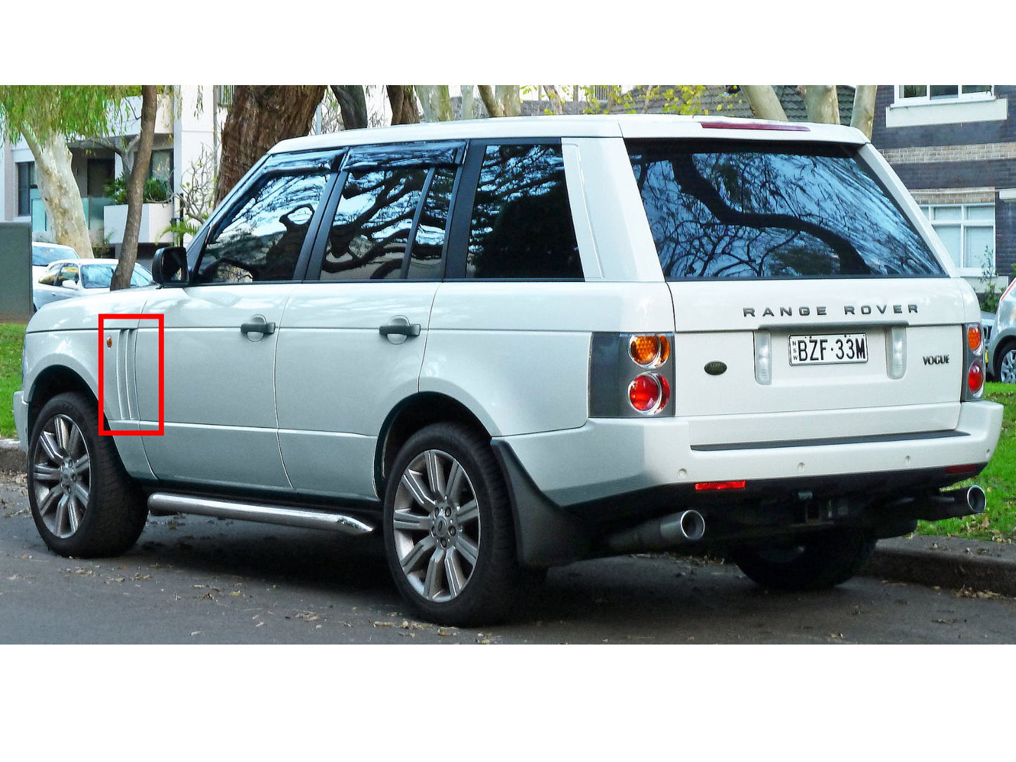 CrazyTheGod Range Rover L322 2003-2005 PRE-FACELIFT SUV บังโคลนหน้า 5D โครเมียม/ดำ สำหรับ LAND ROVER