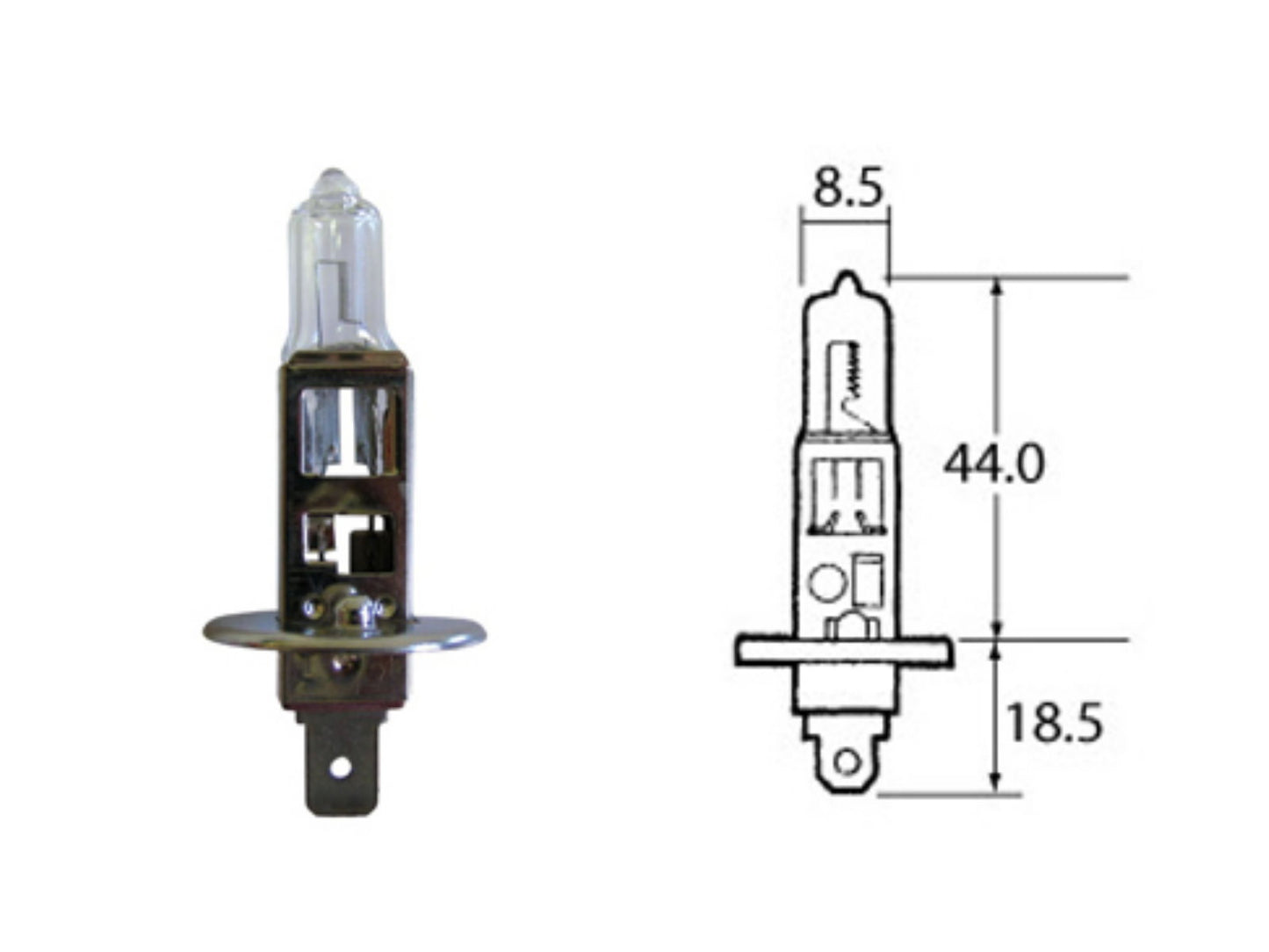2PCS H1 Halogen Headlight Bulb – 12V 55W High Brightness | Universal Replacement for Cars & Motorcycles