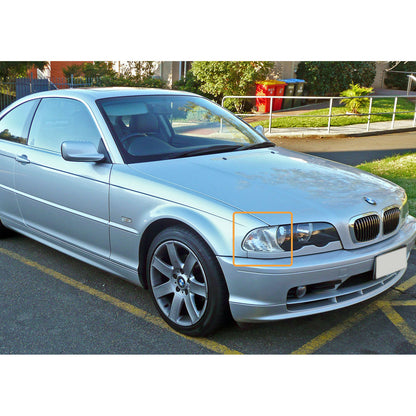 CrazyTheGod 3-Series E46 รุ่นที่สี่ 1999-2001 Coupe/Convertible 2D Clear Corner Light สีดำสำหรับ BMW