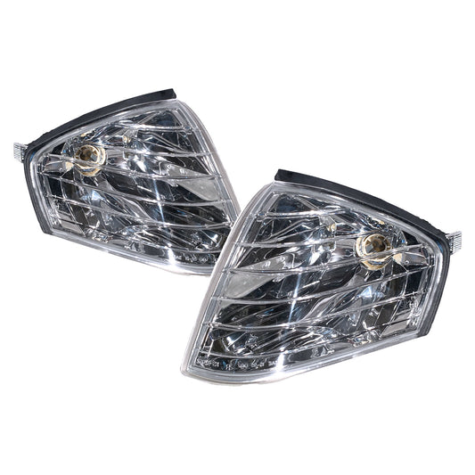 CrazyTheGod SL-CLASS R129 1990-2002 Convertible 2D Clear Corner Light Chrome for Mercedes-Benz