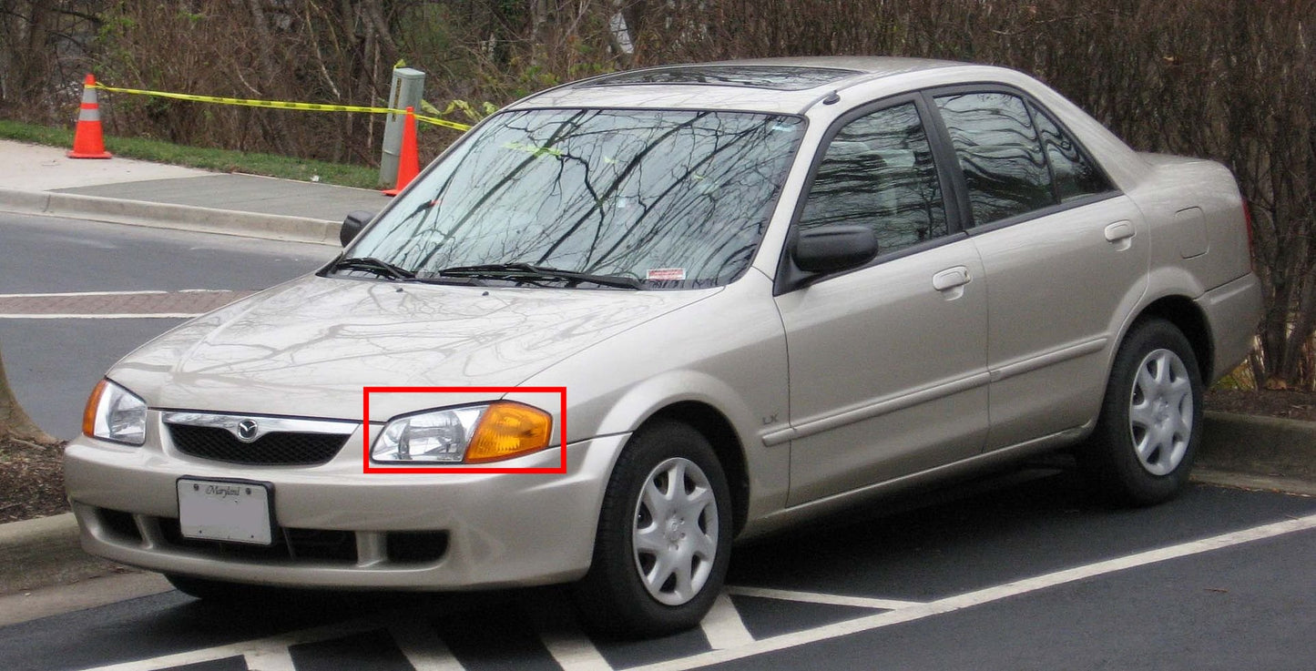 CrazyTheGod Laser BJ 1998-2003 Sedan/Wagon ไฟเลี้ยวด้านข้างโครเมียมดำสำหรับ FORD