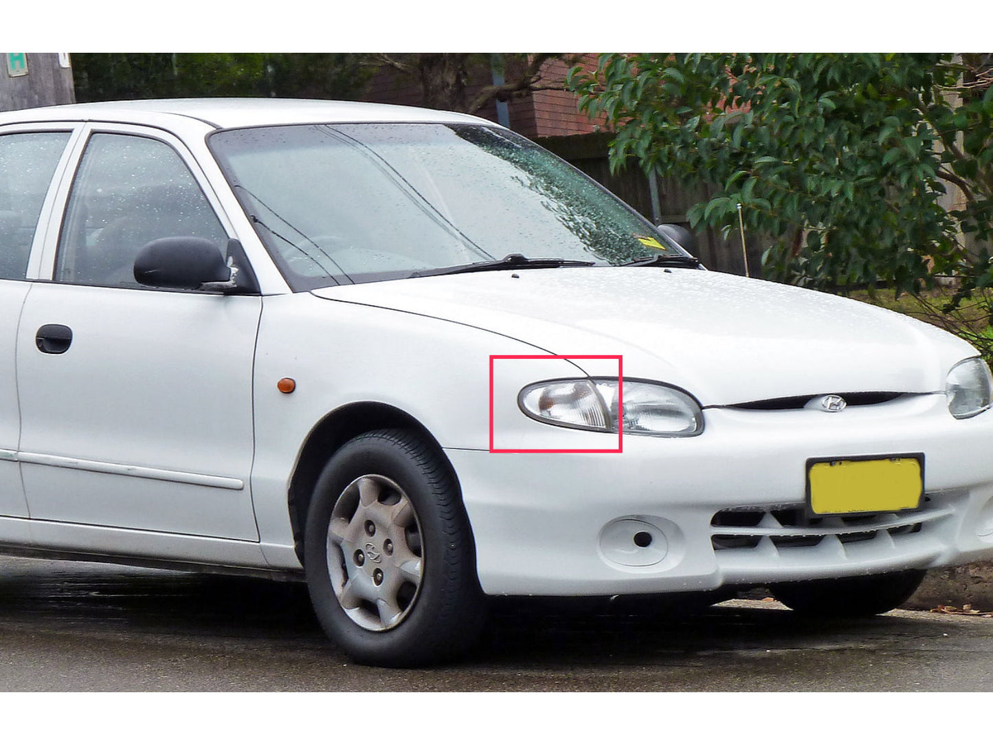 CrazyTheGod Accent X3 รุ่นแรก ปี 1998-1999 Sedan/Hatchback 4D/5D ไฟมุมใสโครเมียมสำหรับ HYUNDAI