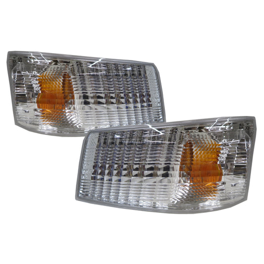 CrazyTheGod Fuso Canter FBA/FEA?B?C Eighth generation 2013-2020 Truck 2D Clear Corner Light Chrome for Mitsubishi