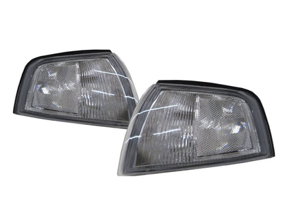 CrazyTheGod Colt 1995-2002 Hatchback/Coupe 2D/3D Clear Corner Light Chrome for Mitsubishi