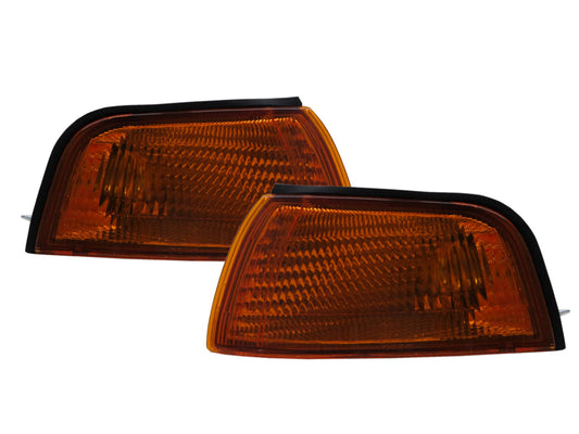 CrazyTheGod Evolution IV 1996-1998 Pre-Facelift Sedan 4D Clear Corner Light Yellow for Mitsubishi
