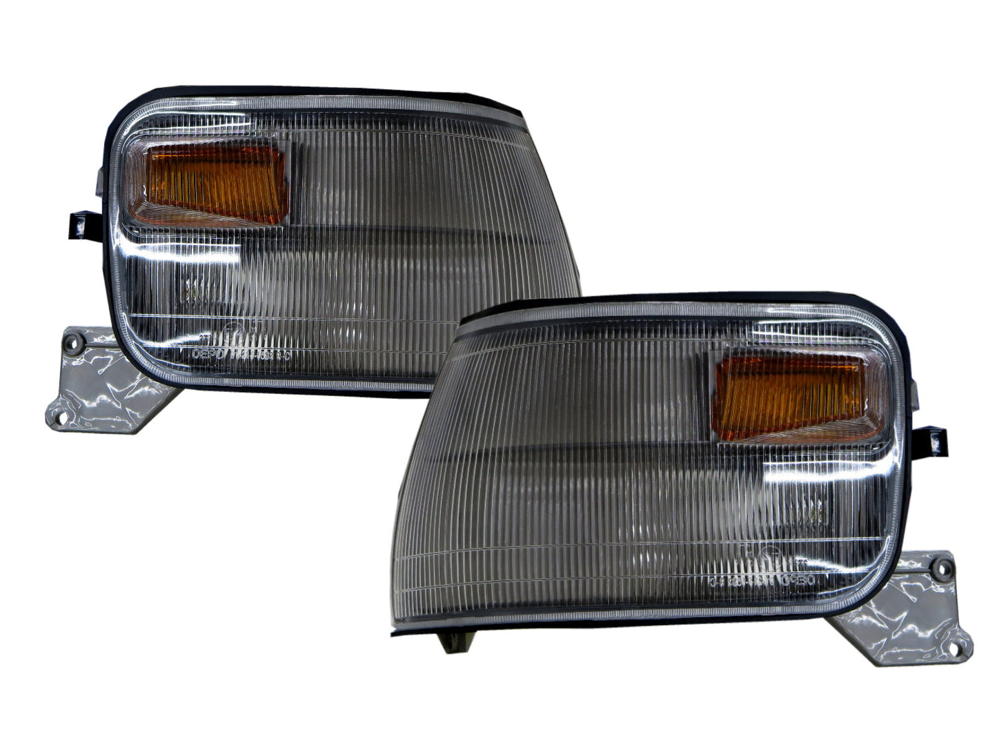 CrazyTheGod Delica L300 1999-Present VAN/Pickup 2D/4D Clear Corner Light Chrome/Gray for Mitsubishi